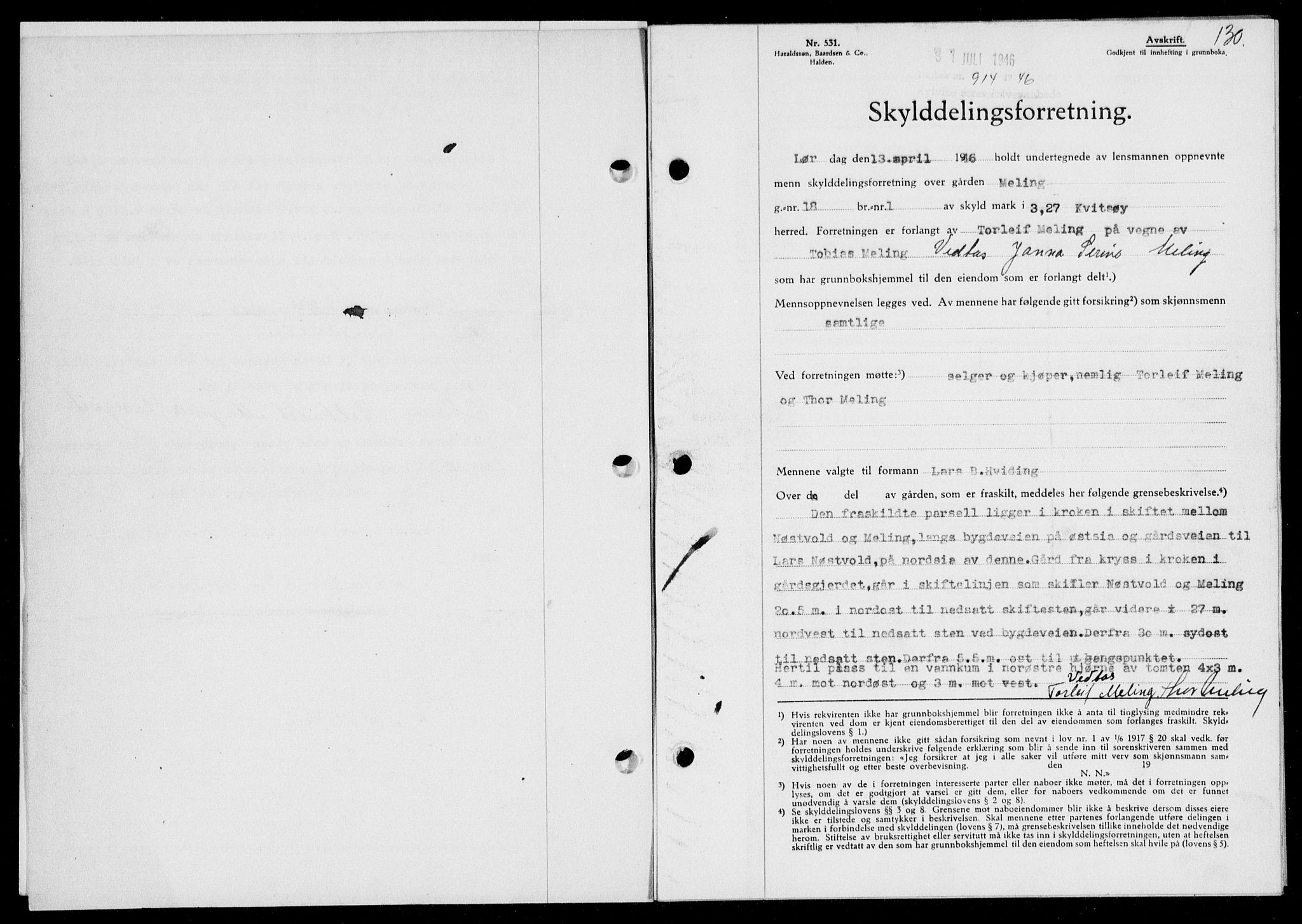 Ryfylke tingrett, SAST/A-100055/001/II/IIB/L0095: Pantebok nr. 74, 1946-1946, Dagboknr: 914/1946