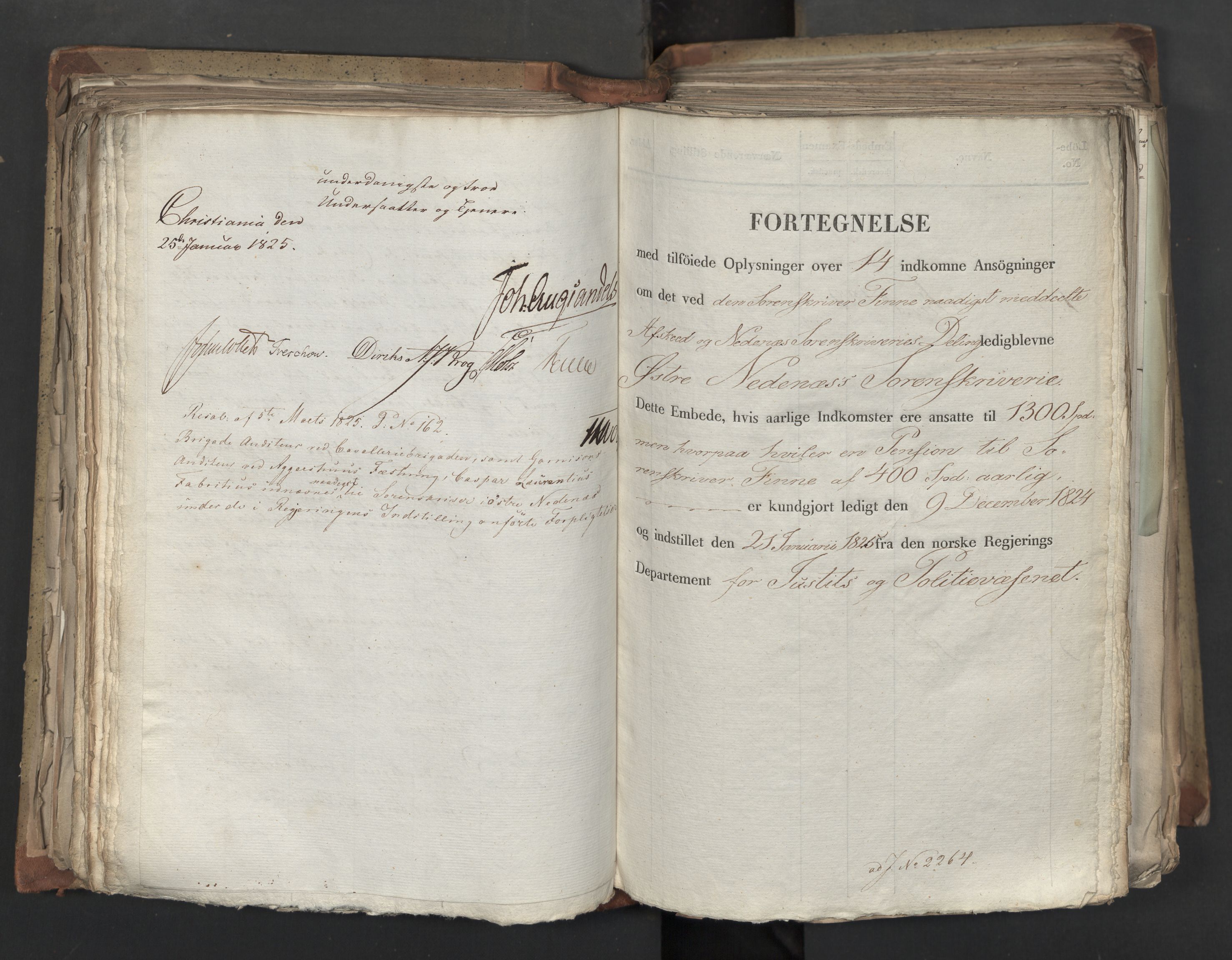 Statsrådsavdelingen i Stockholm, RA/S-1003/D/Da/L0041: Regjeringsinnstillinger nr. 2204-2466, 1825, s. 201