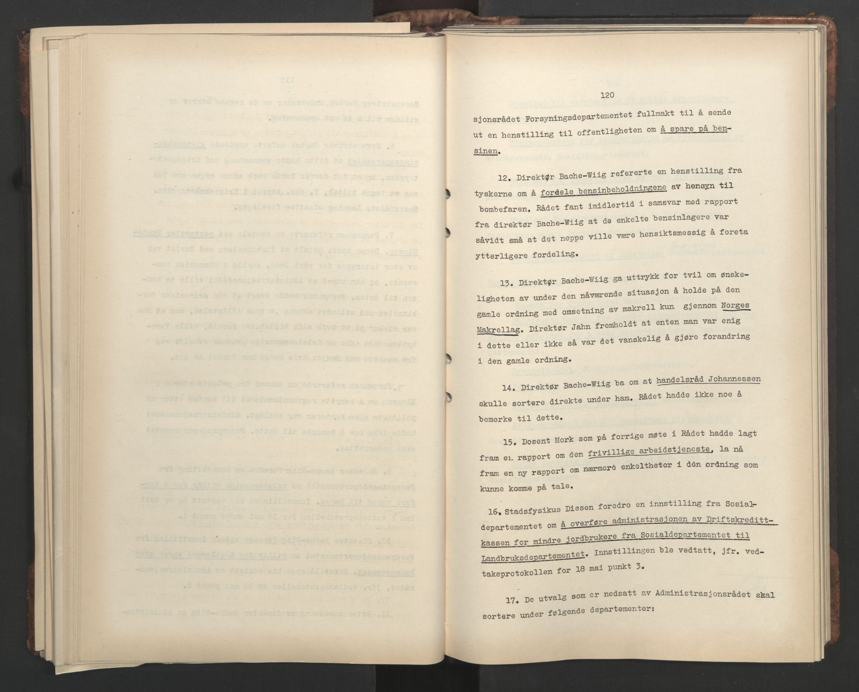 Administrasjonsrådet, RA/S-1004/A/L0001: Møteprotokoll med tillegg 15/4-25/9, 1940, s. 120