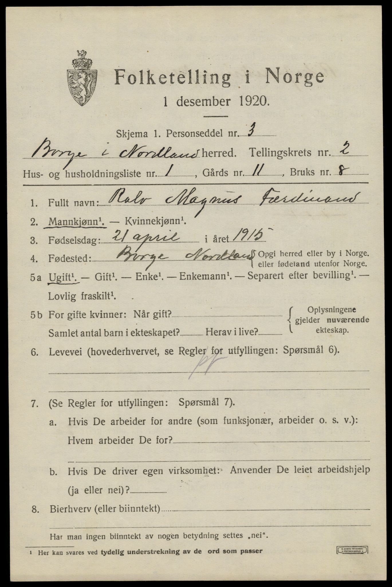 SAT, Folketelling 1920 for 1862 Borge herred, 1920, s. 2223