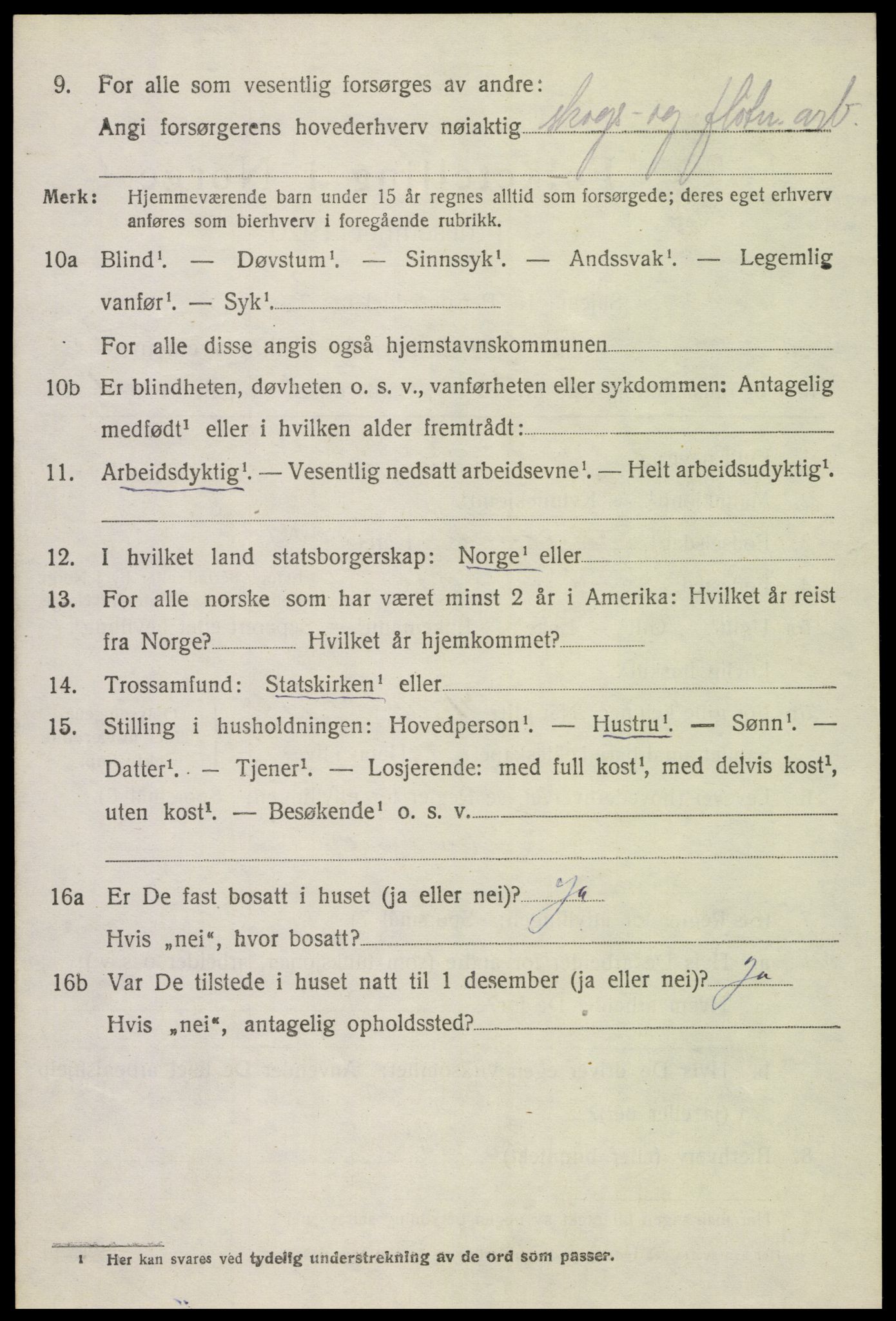 SAH, Folketelling 1920 for 0525 Biri herred, 1920, s. 1536