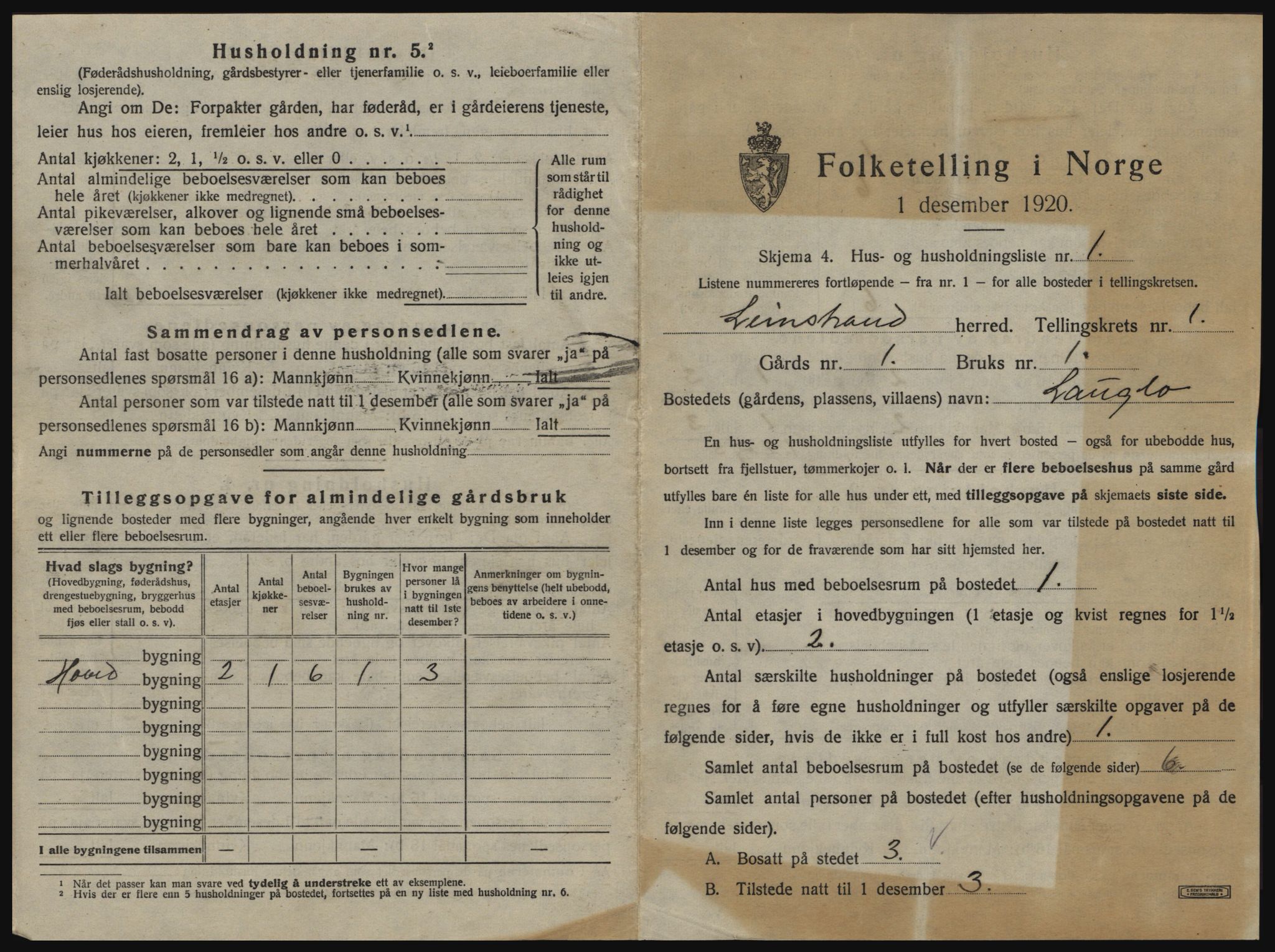 SAT, Folketelling 1920 for 1654 Leinstrand herred, 1920, s. 27