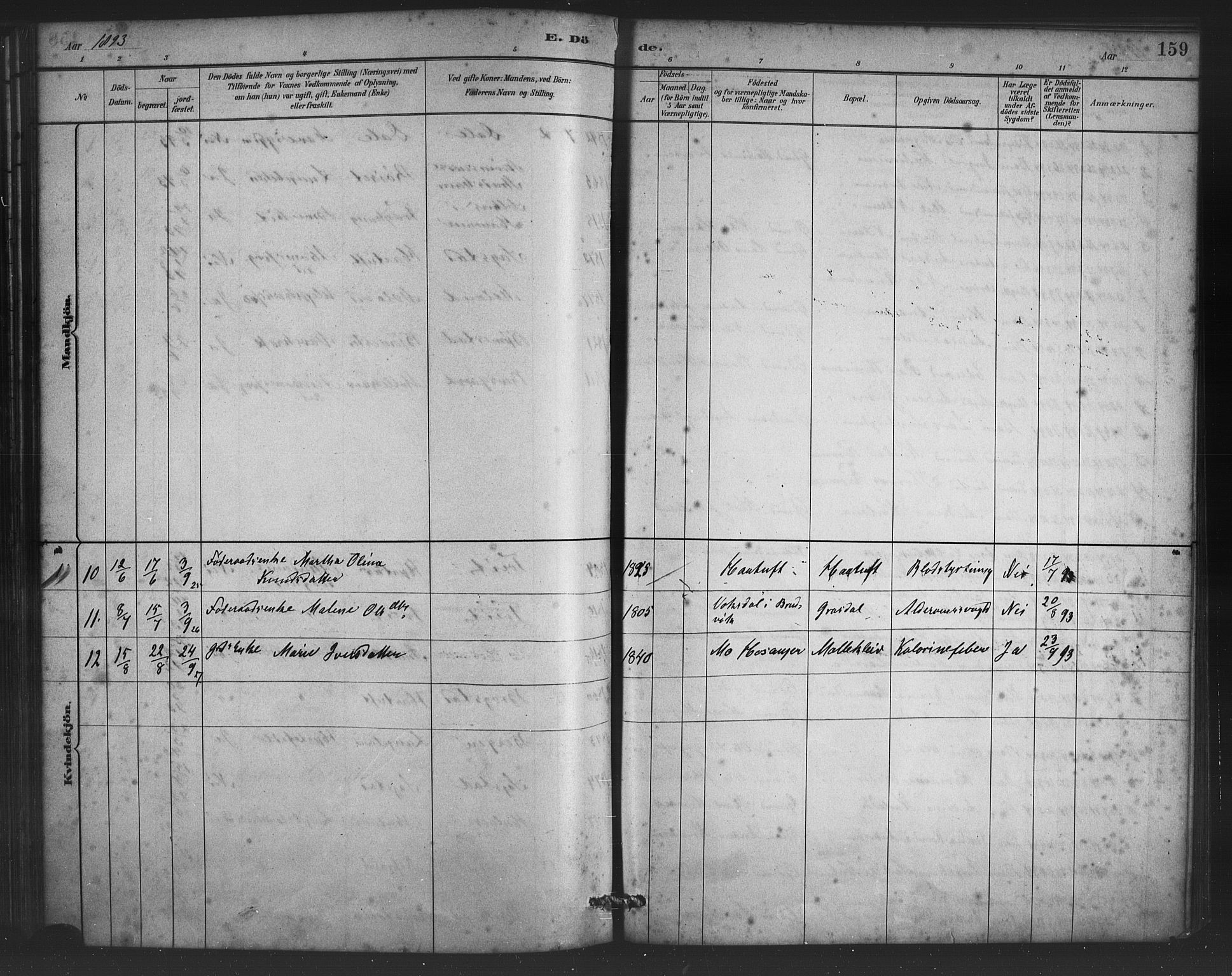 Alversund Sokneprestembete, AV/SAB-A-73901/H/Ha/Haa/Haac/L0001: Ministerialbok nr. C 1, 1882-1900, s. 159