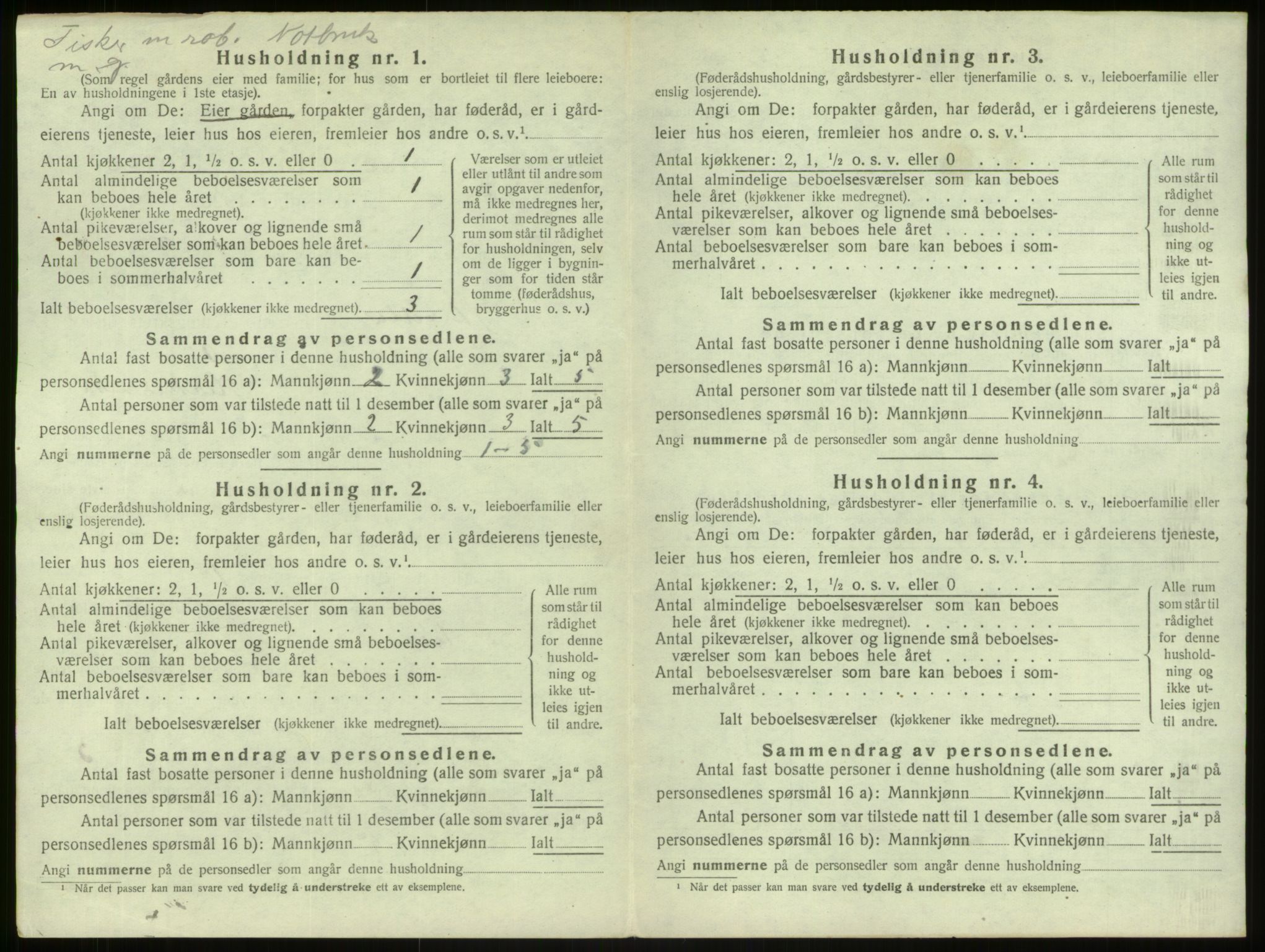 SAB, Folketelling 1920 for 1258 Herdla herred, 1920, s. 439