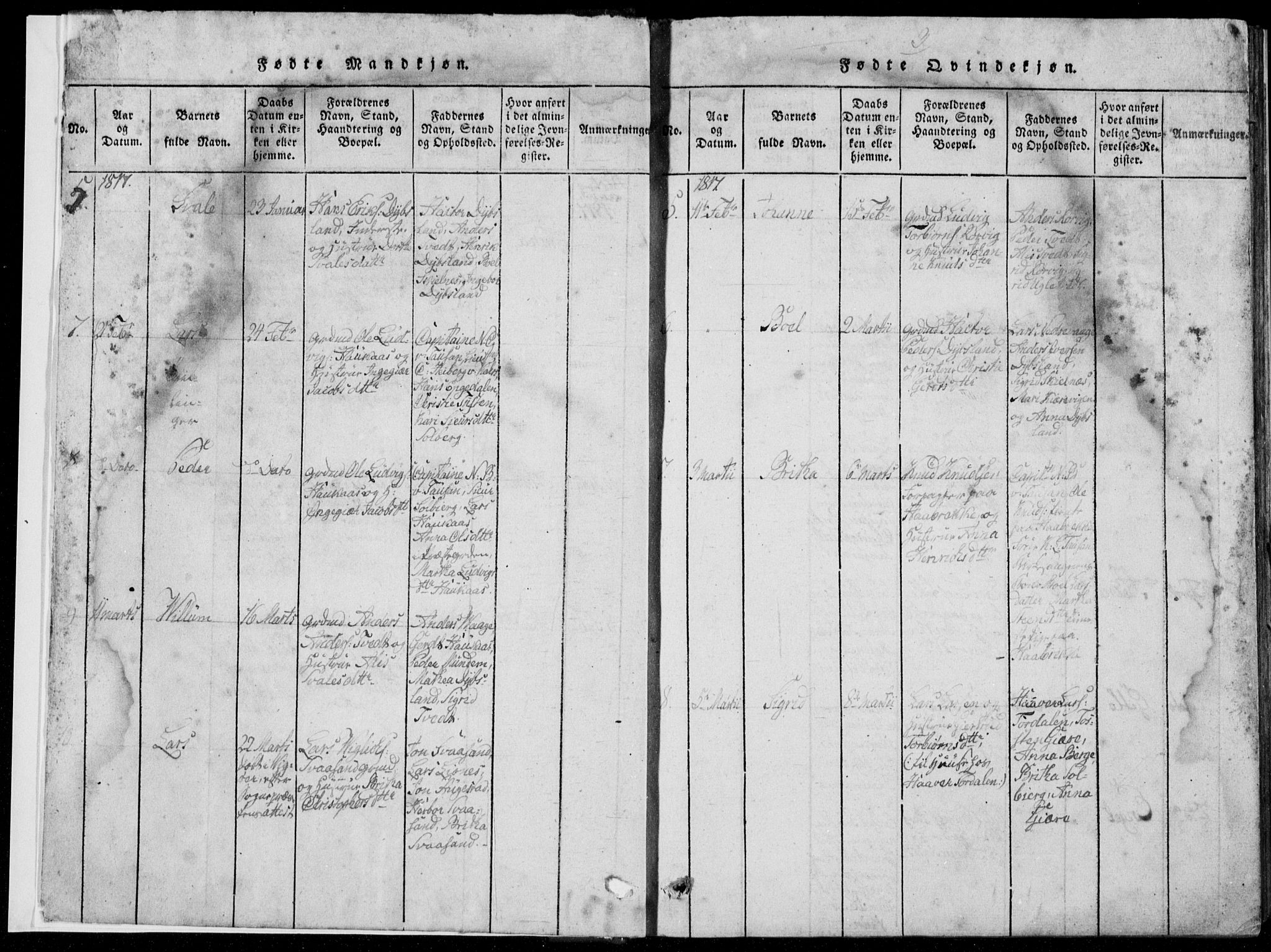 Strandebarm sokneprestembete, AV/SAB-A-78401/H/Hab: Klokkerbok nr. A  1, 1816-1826, s. 3