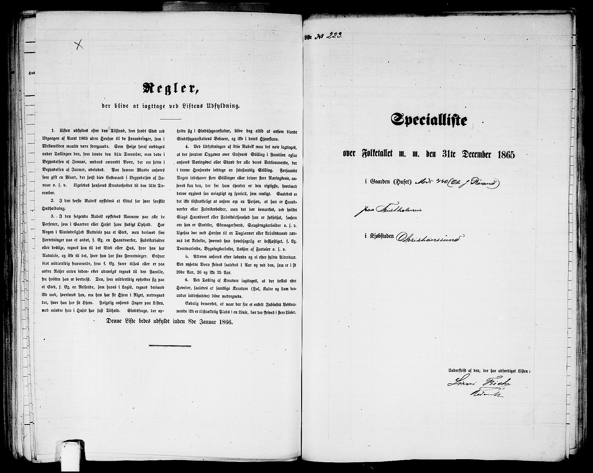 RA, Folketelling 1865 for 1503B Kristiansund prestegjeld, Kristiansund kjøpstad, 1865, s. 454