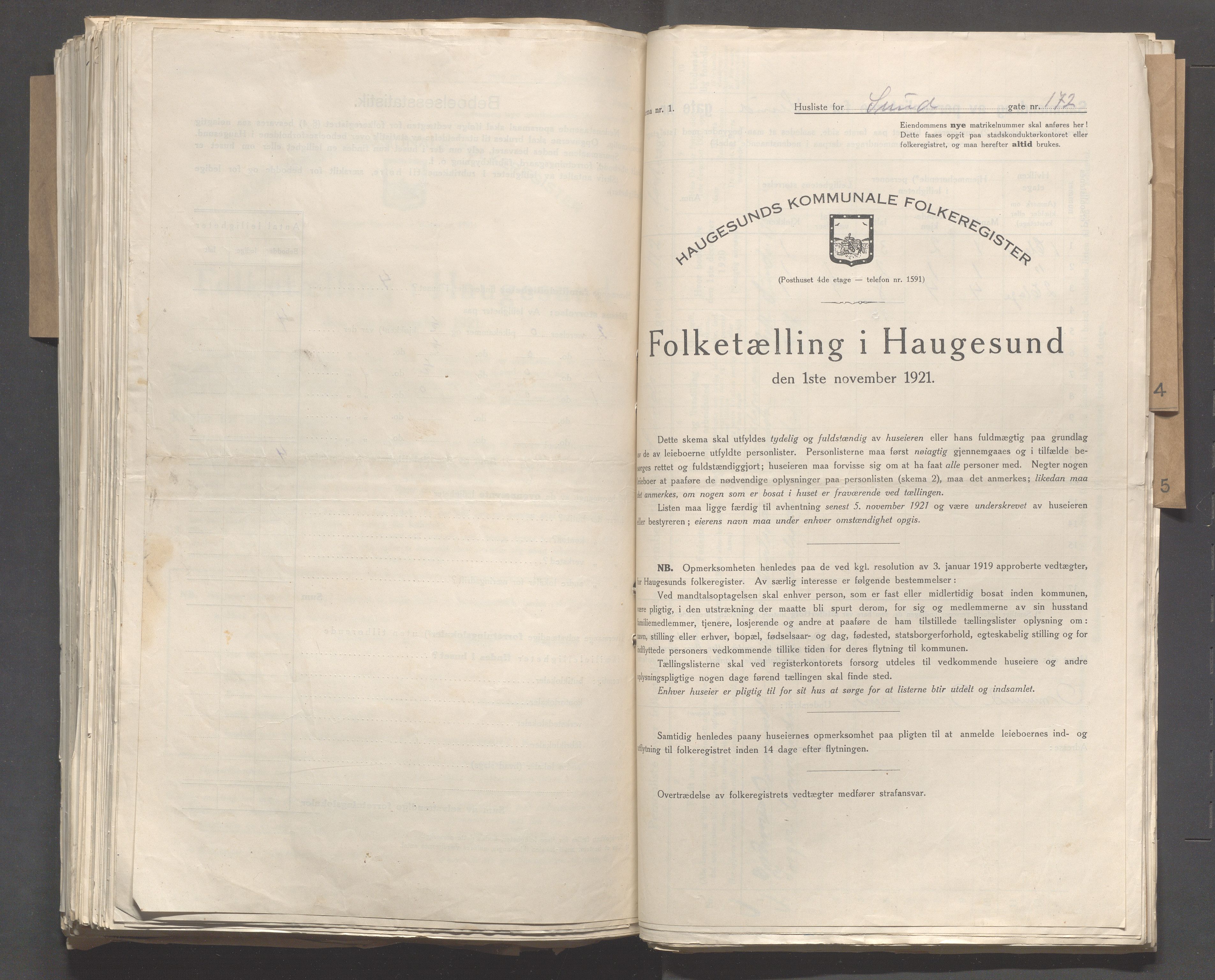 IKAR, Kommunal folketelling 1.11.1921 for Haugesund, 1921, s. 7411