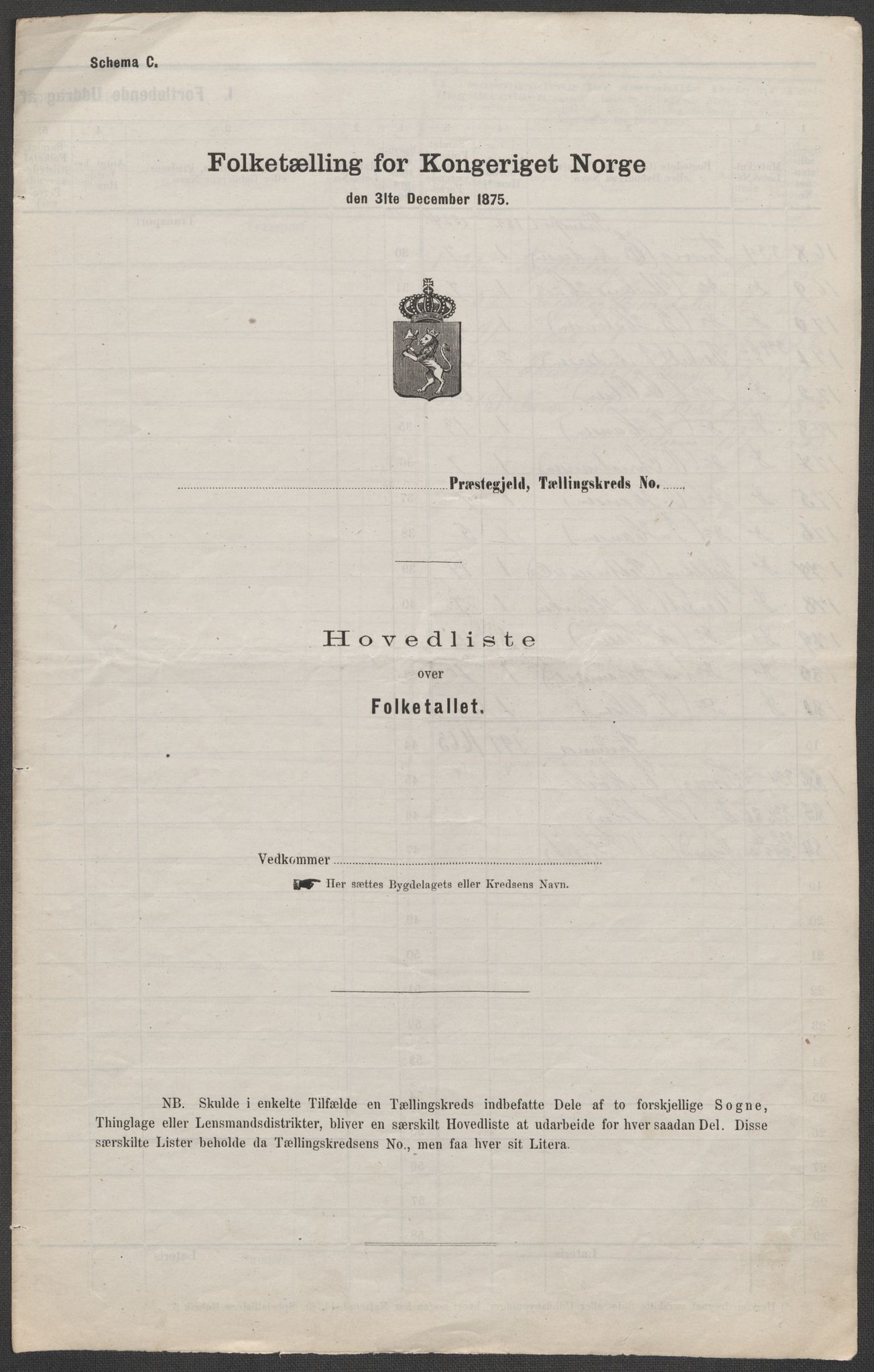 RA, Folketelling 1875 for 0132L Fredrikstad prestegjeld, Glemmen sokn, 1875, s. 16