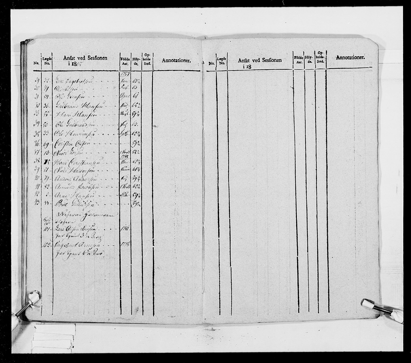 Generalitets- og kommissariatskollegiet, Det kongelige norske kommissariatskollegium, AV/RA-EA-5420/E/Eh/L0023: Norske jegerkorps, 1805, s. 228