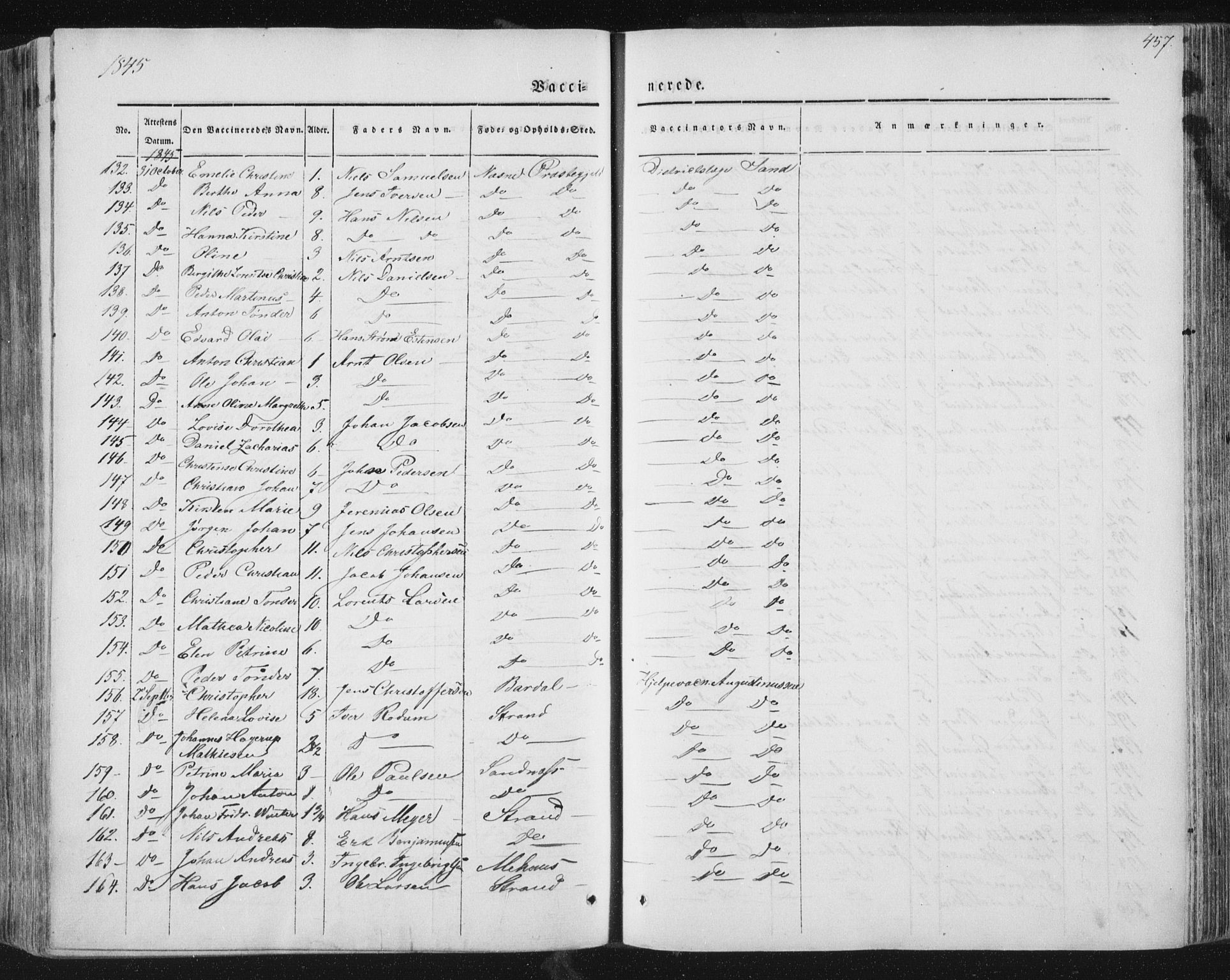 Ministerialprotokoller, klokkerbøker og fødselsregistre - Nordland, AV/SAT-A-1459/838/L0549: Ministerialbok nr. 838A07, 1840-1854, s. 457