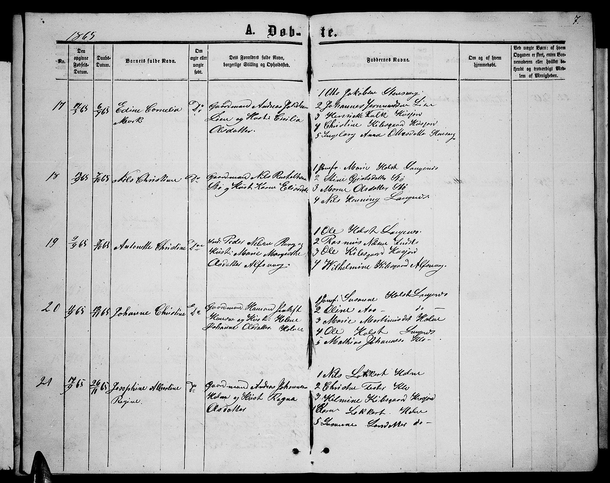 Ministerialprotokoller, klokkerbøker og fødselsregistre - Nordland, AV/SAT-A-1459/894/L1358: Klokkerbok nr. 894C01, 1864-1877, s. 7