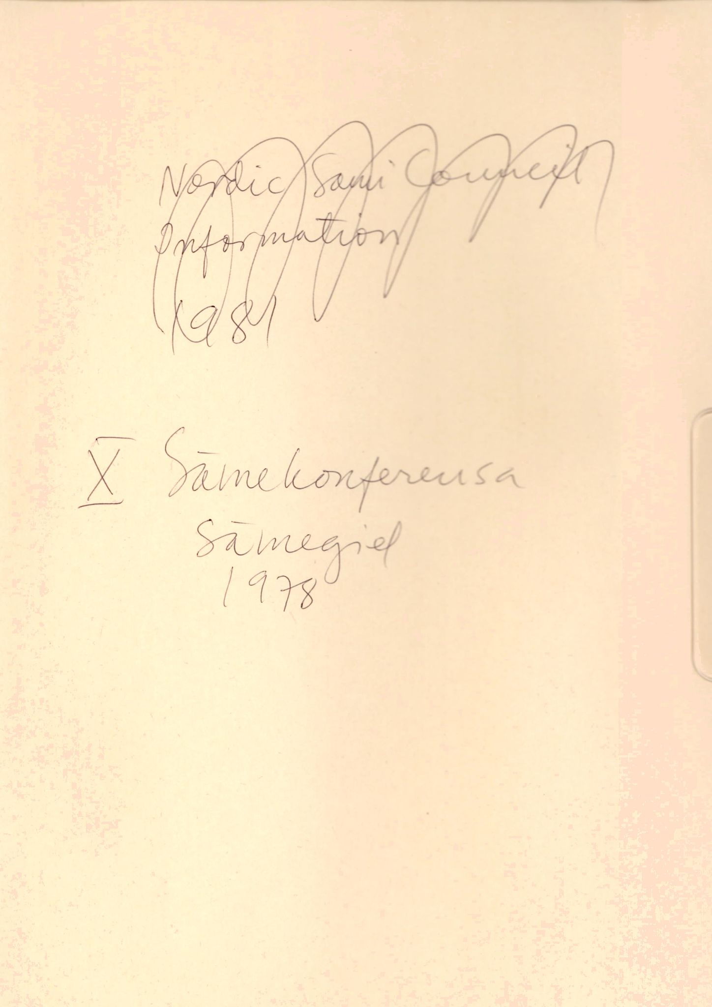 Sámiráđđi / Saami Council, SAMI/PA-1126/X/L0010: Saami Conference X, 1978