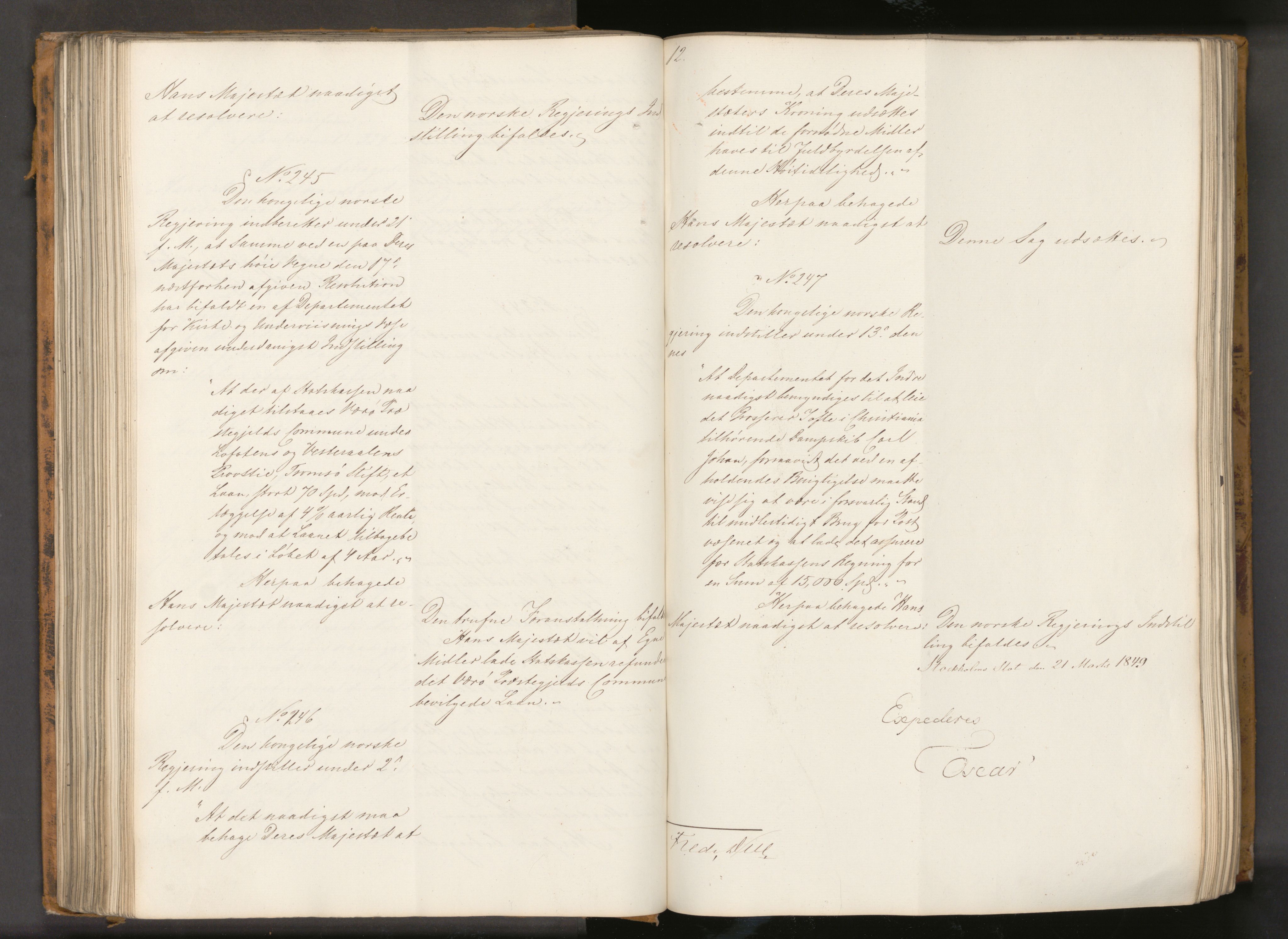 Statsrådssekretariatet, AV/RA-S-1001/A/Ab/L0069: Kgl. res. nr. 1-725, 1. halvår, 1849