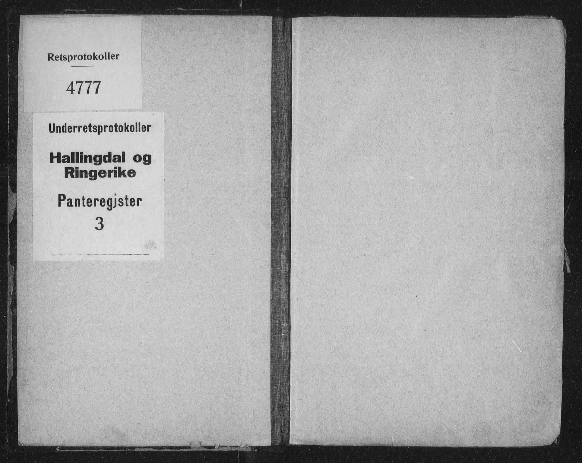 Ringerike og Hallingdal sorenskriveri, SAKO/A-81/G/Gb/L0003: Panteregister nr. 3