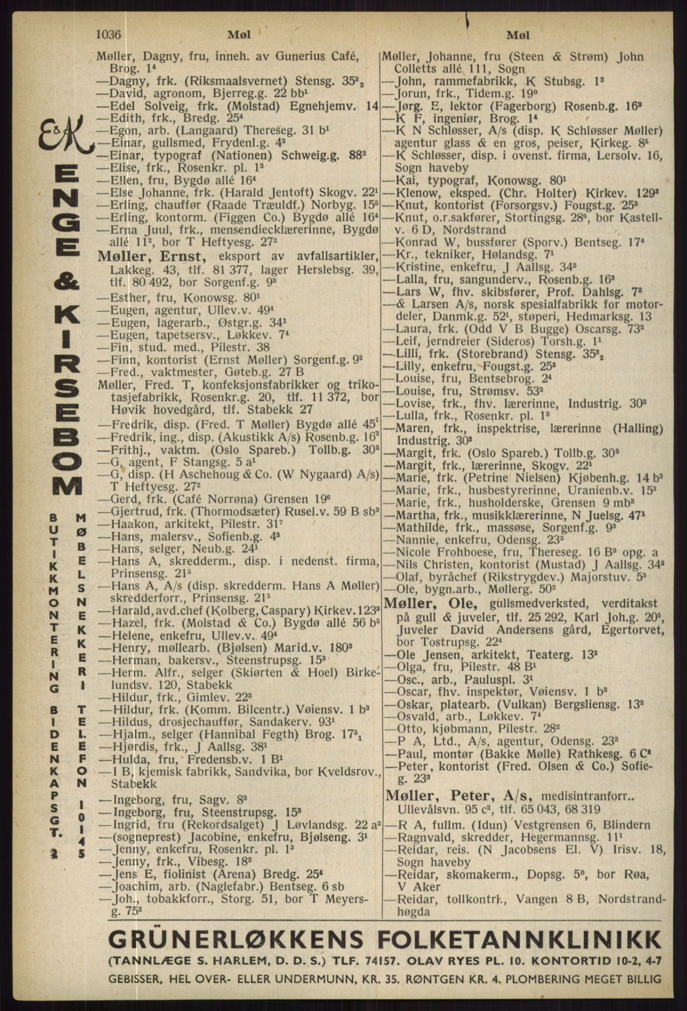 Kristiania/Oslo adressebok, PUBL/-, 1936, s. 1036