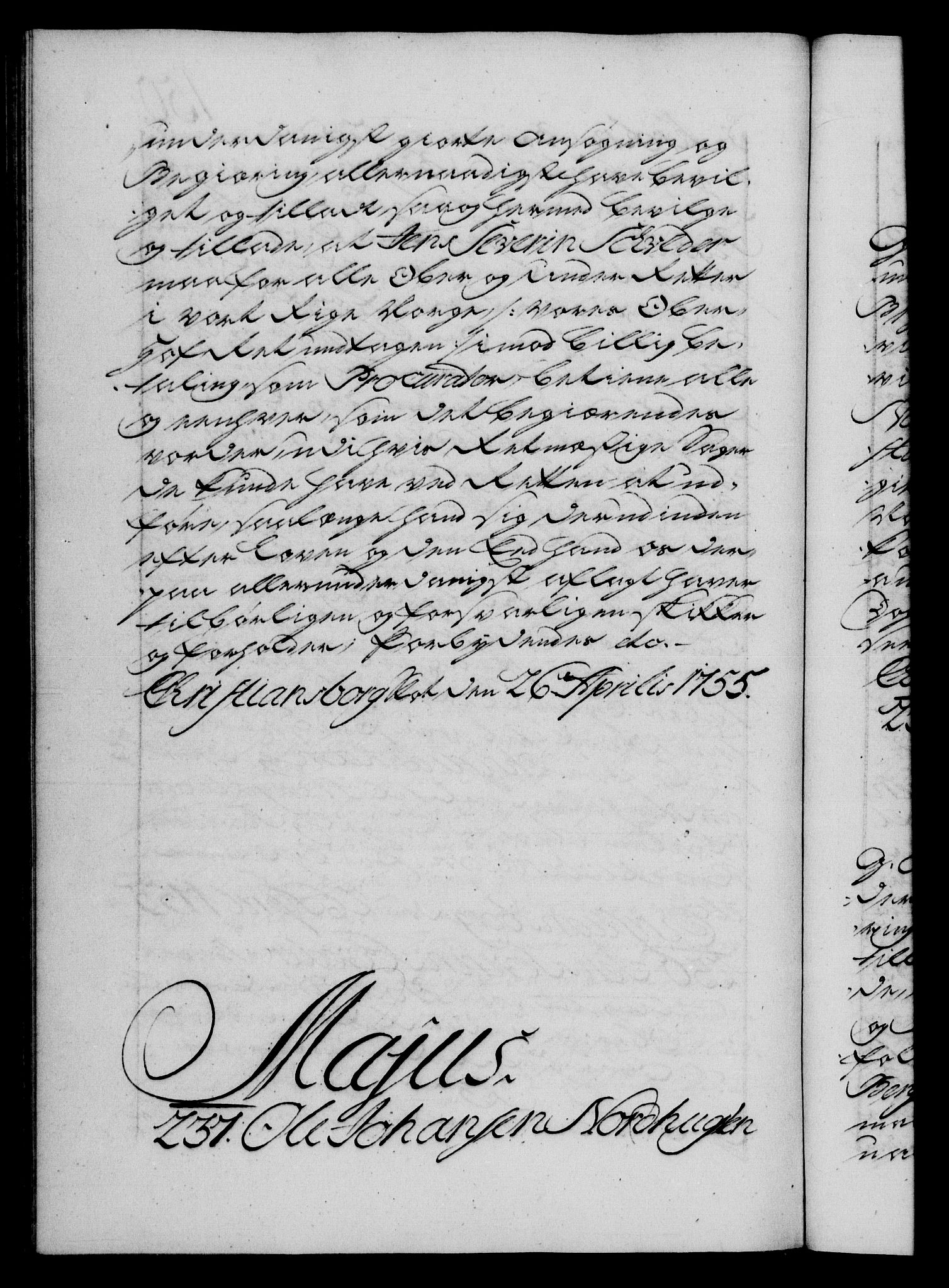 Danske Kanselli 1572-1799, RA/EA-3023/F/Fc/Fca/Fcaa/L0039: Norske registre, 1755-1756, s. 150b
