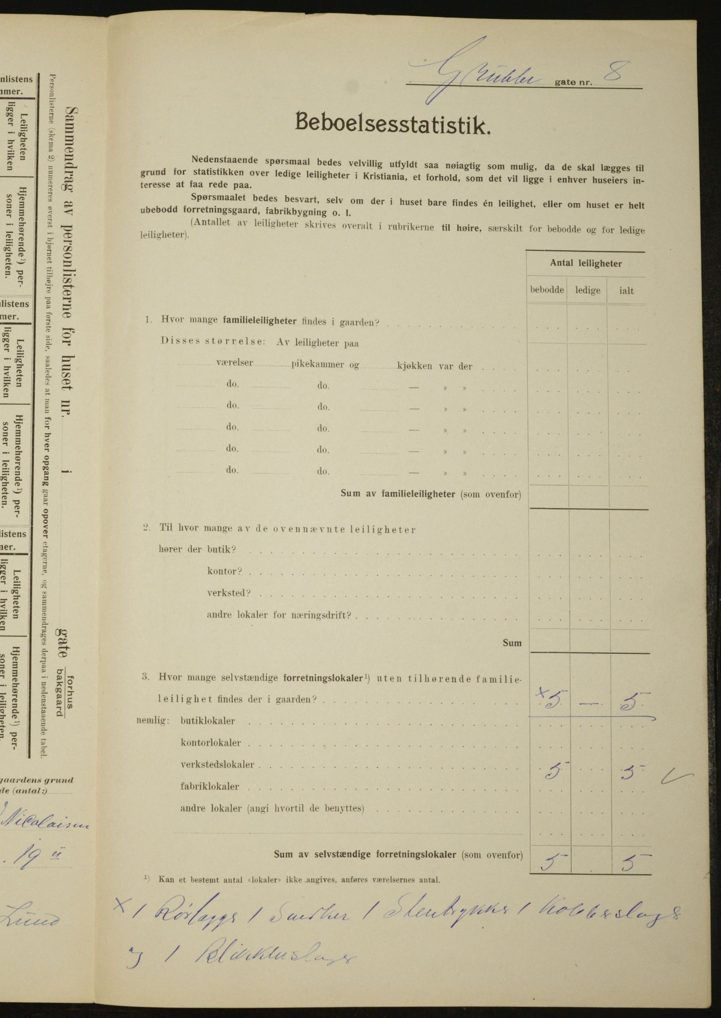 OBA, Kommunal folketelling 1.2.1910 for Kristiania, 1910, s. 28952