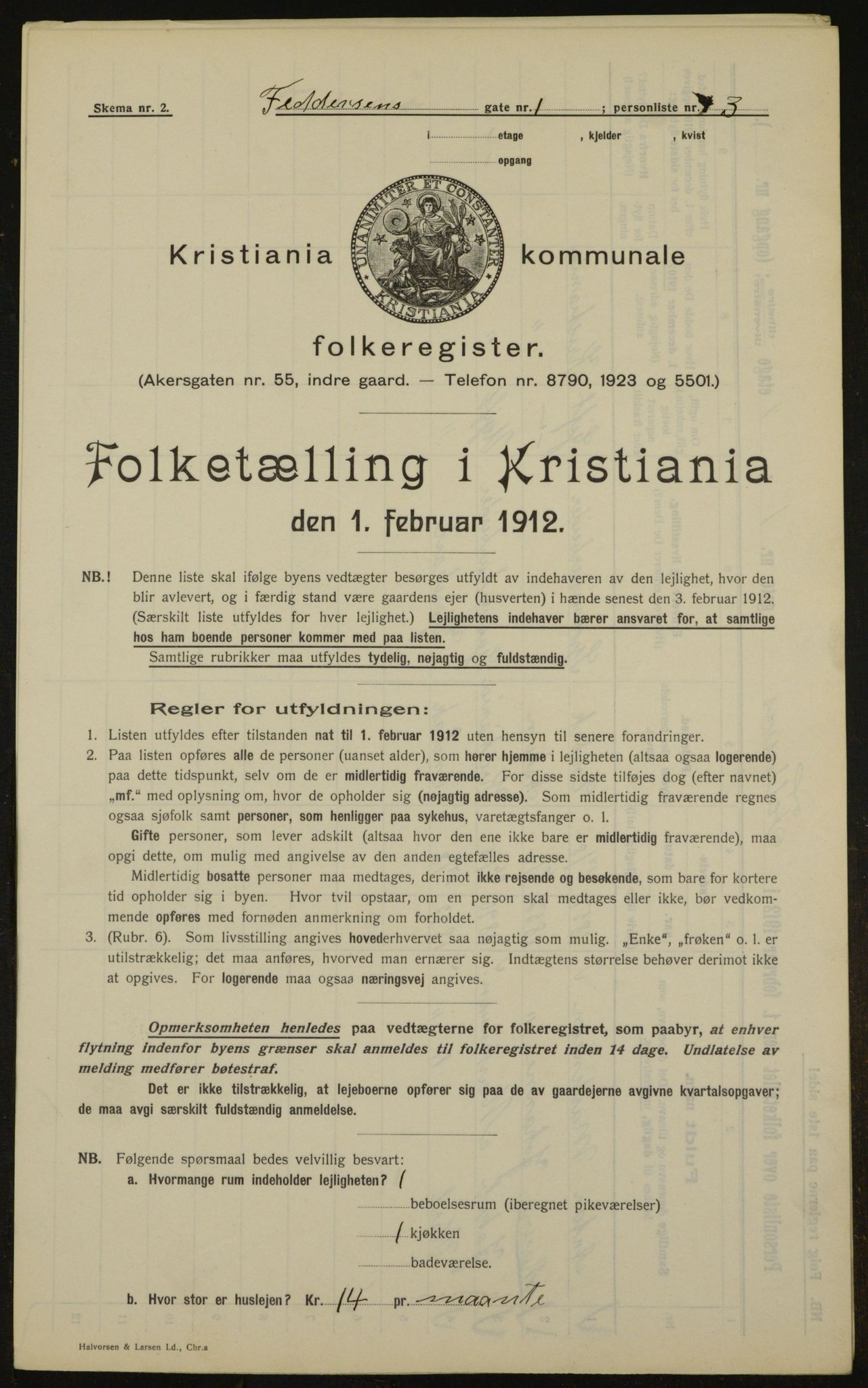 OBA, Kommunal folketelling 1.2.1912 for Kristiania, 1912, s. 23978