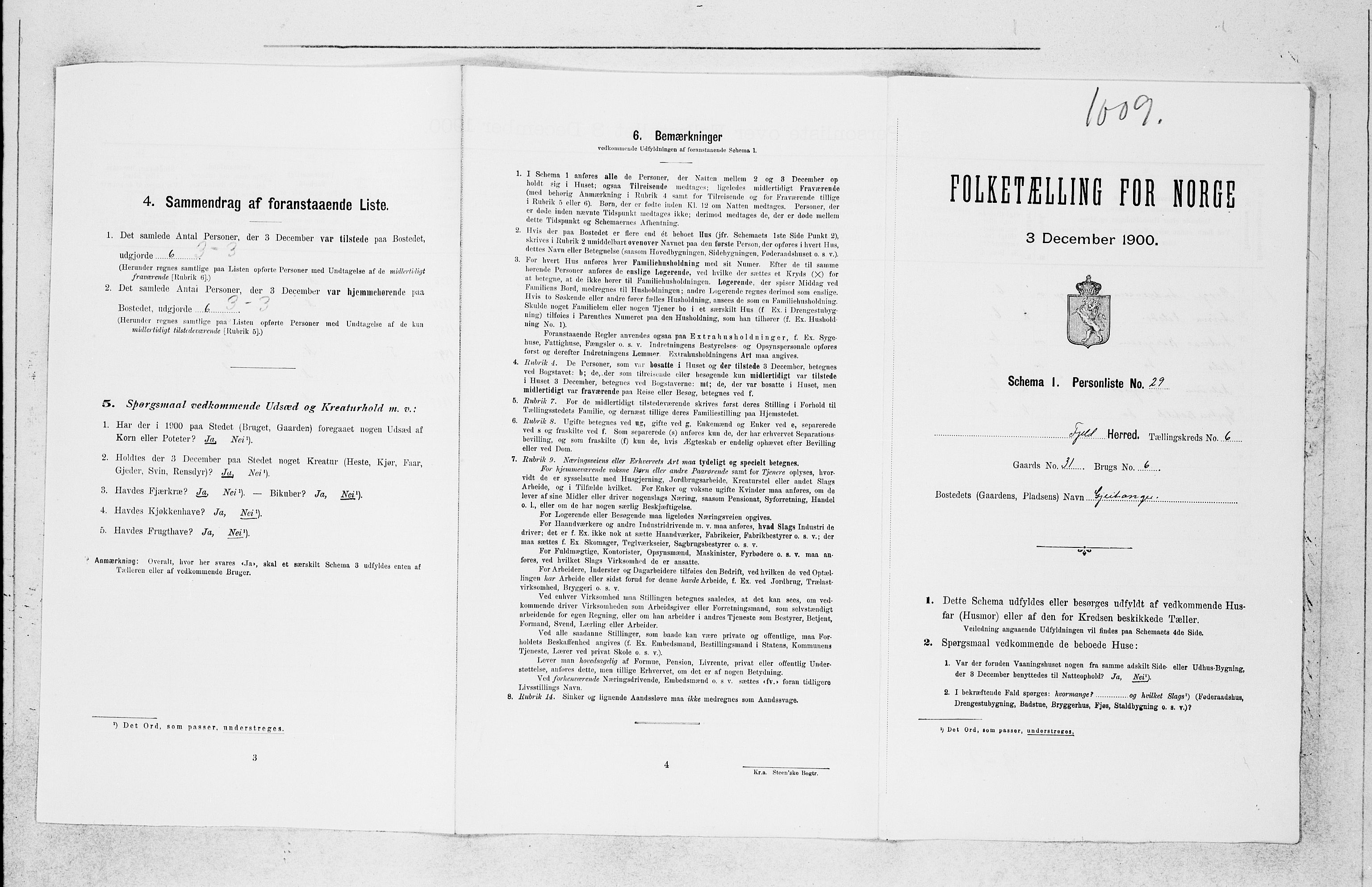 SAB, Folketelling 1900 for 1246 Fjell herred, 1900, s. 710