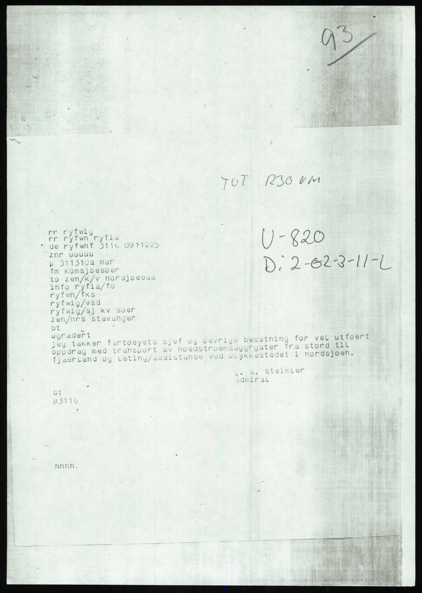 Justisdepartementet, Granskningskommisjonen ved Alexander Kielland-ulykken 27.3.1980, AV/RA-S-1165/D/L0017: P Hjelpefartøy (Doku.liste + P1-P6 av 6)/Q Hovedredningssentralen (Q0-Q27 av 27), 1980-1981, s. 243