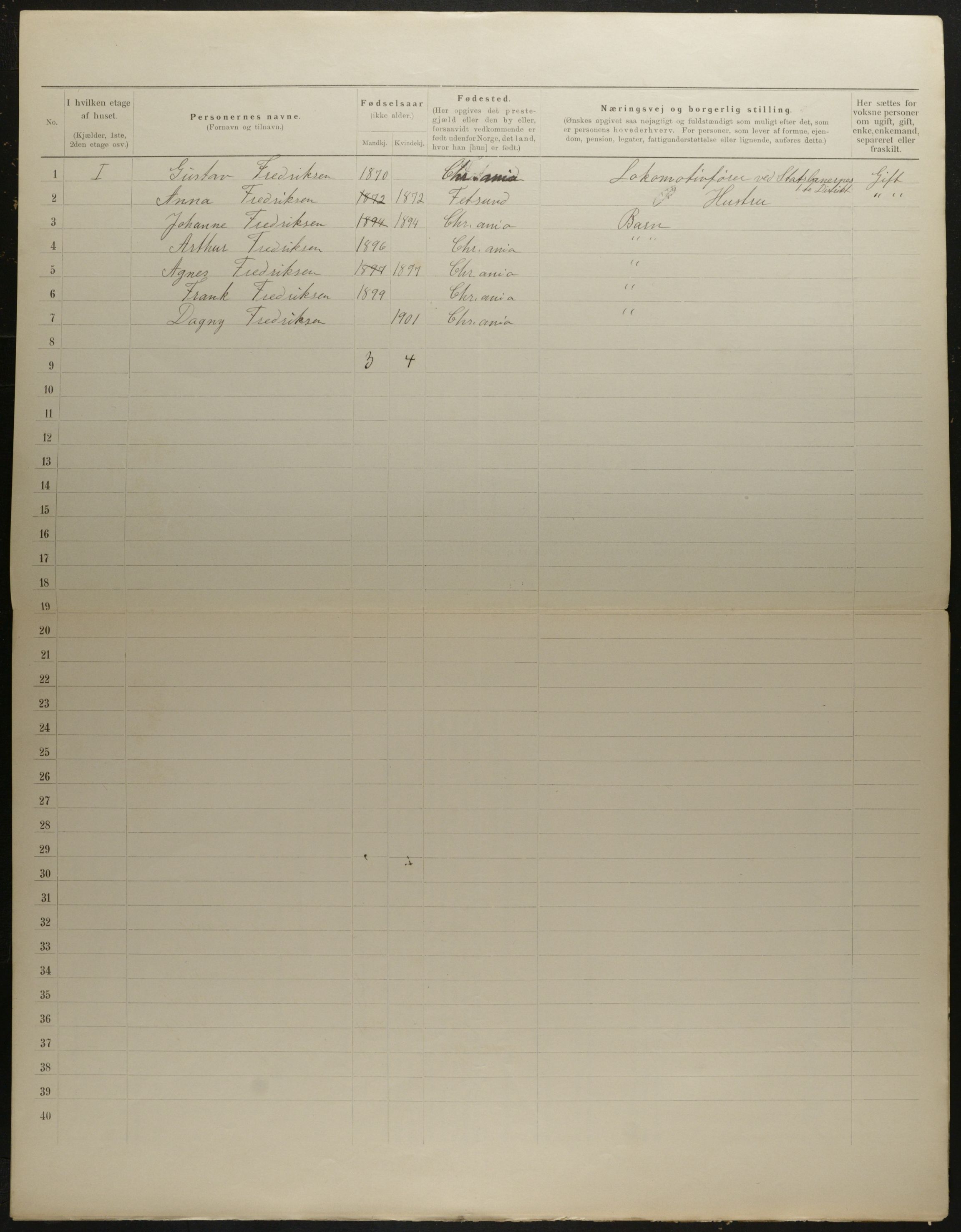 OBA, Kommunal folketelling 31.12.1901 for Kristiania kjøpstad, 1901, s. 6906