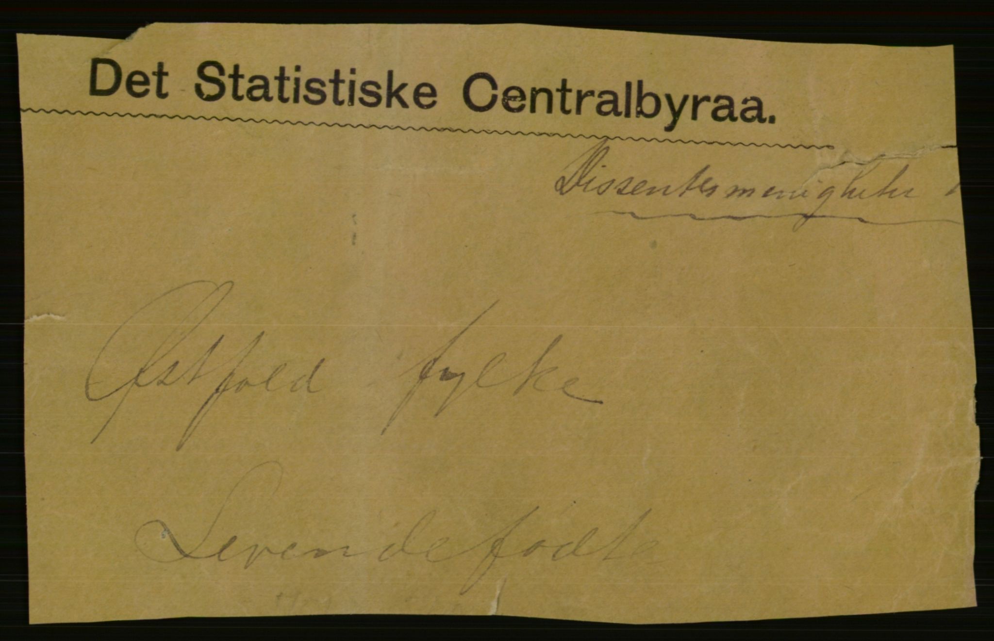 Statistisk sentralbyrå, Sosiodemografiske emner, Befolkning, RA/S-2228/E/L0018: Fødte, gifte, døde dissentere., 1920, s. 3