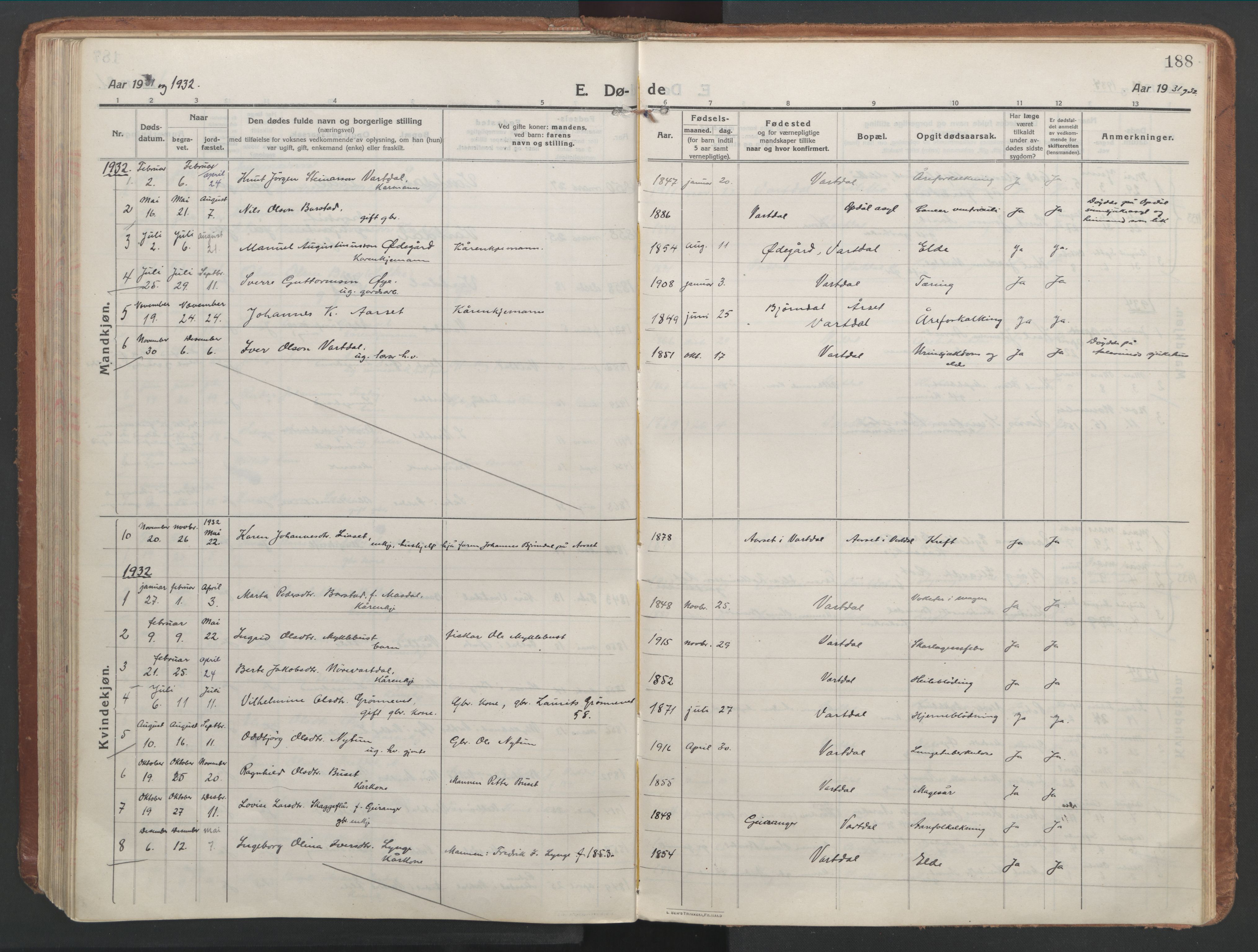 Ministerialprotokoller, klokkerbøker og fødselsregistre - Møre og Romsdal, AV/SAT-A-1454/514/L0200: Ministerialbok nr. 514A02, 1913-1943, s. 188