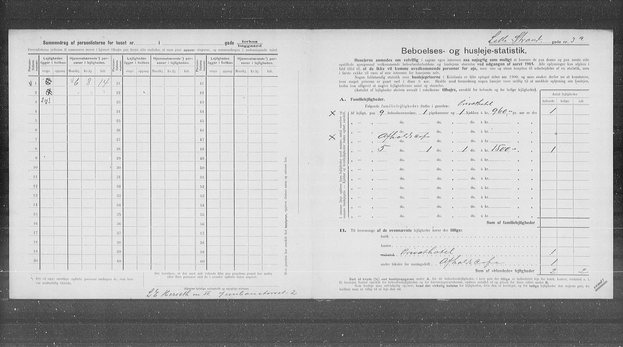 OBA, Kommunal folketelling 31.12.1905 for Kristiania kjøpstad, 1905, s. 30254