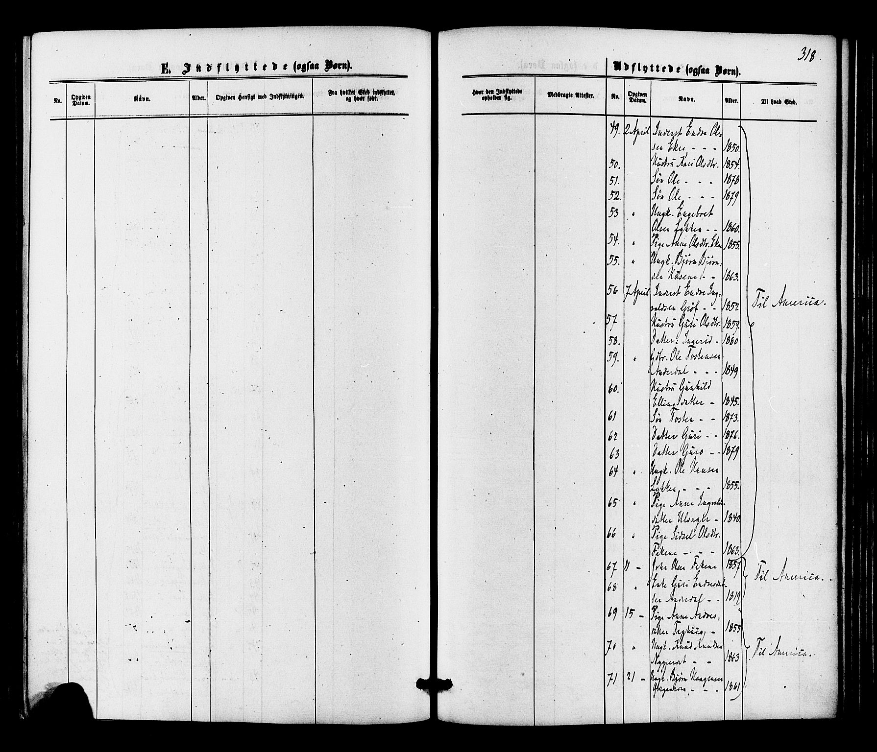 Gol kirkebøker, AV/SAKO-A-226/F/Fa/L0004: Ministerialbok nr. I 4, 1876-1886, s. 318