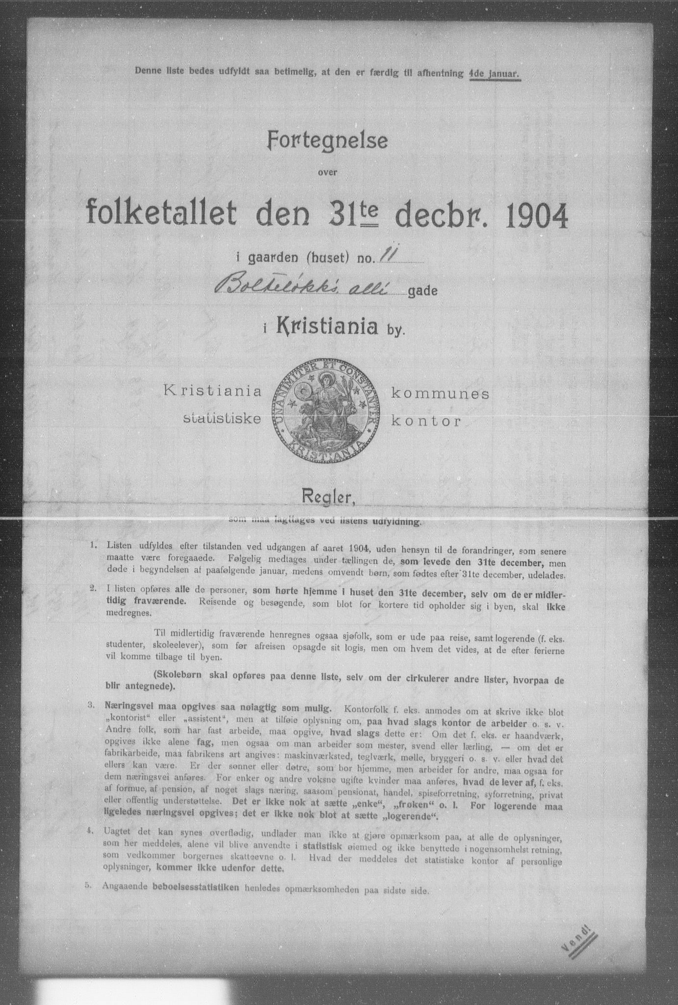 OBA, Kommunal folketelling 31.12.1904 for Kristiania kjøpstad, 1904, s. 1676