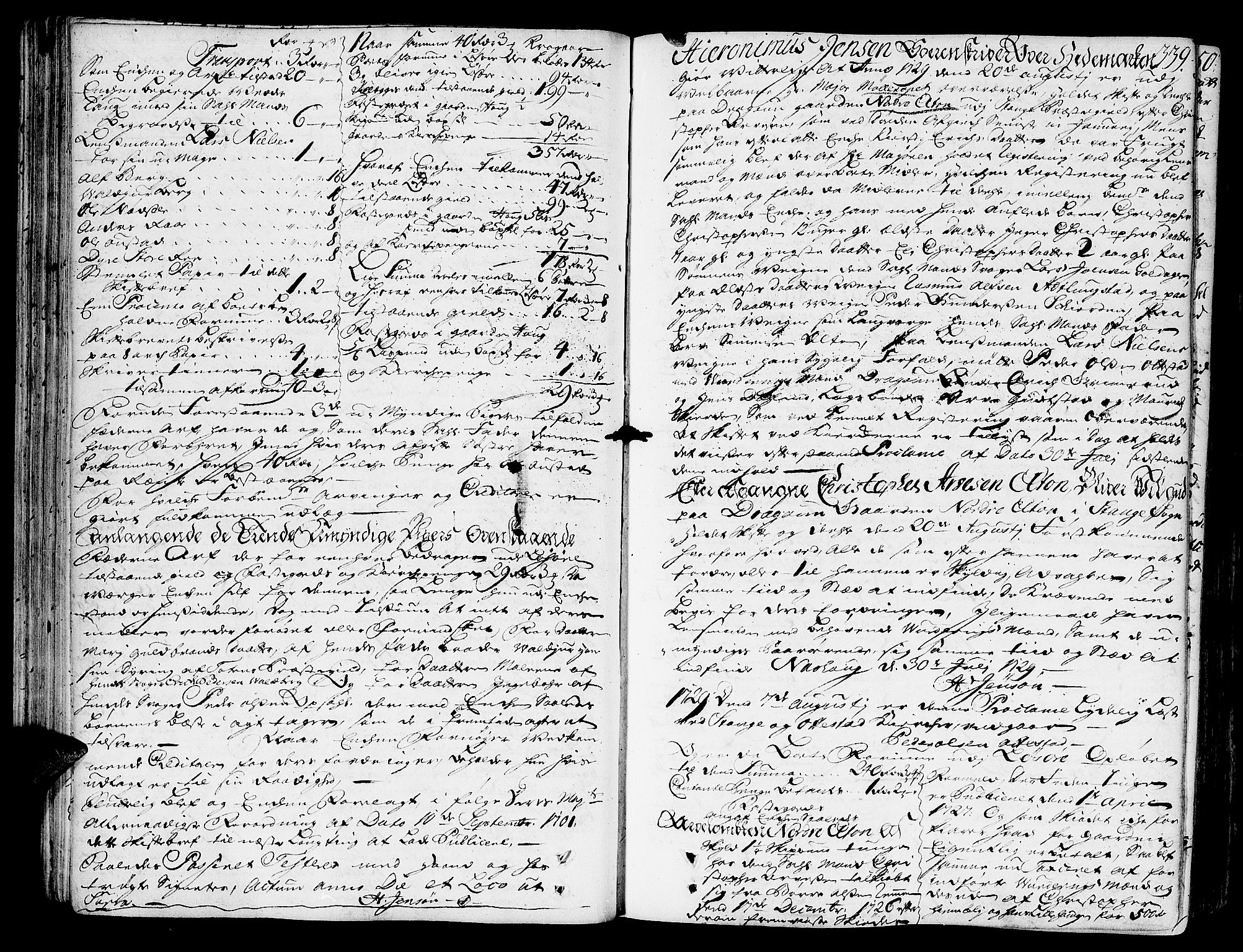 Hedemarken sorenskriveri, SAH/TING-034/J/Ja/L0006: Skifteprotokoll, 1720-1732, s. 338b-339a