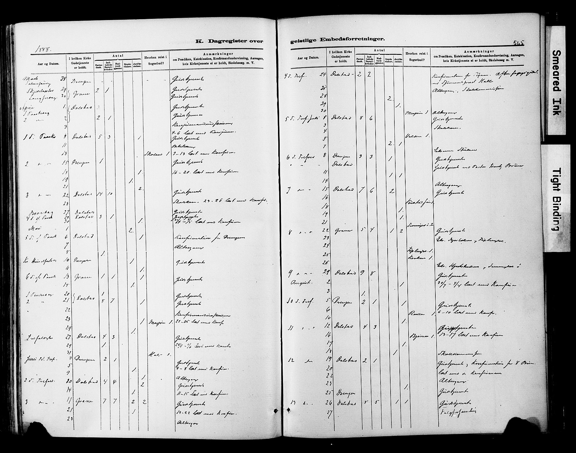 Ministerialprotokoller, klokkerbøker og fødselsregistre - Nordland, SAT/A-1459/820/L0295: Ministerialbok nr. 820A16, 1880-1896, s. 565