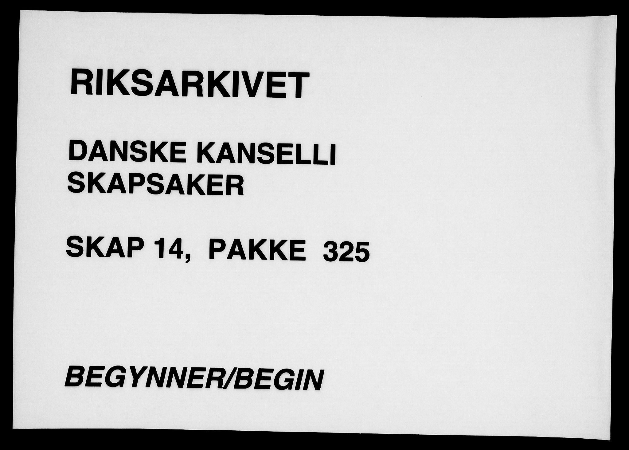 Danske Kanselli, Skapsaker, AV/RA-EA-4061/F/L0066: Skap 14, pakke 324-333, 1623-1686, s. 75