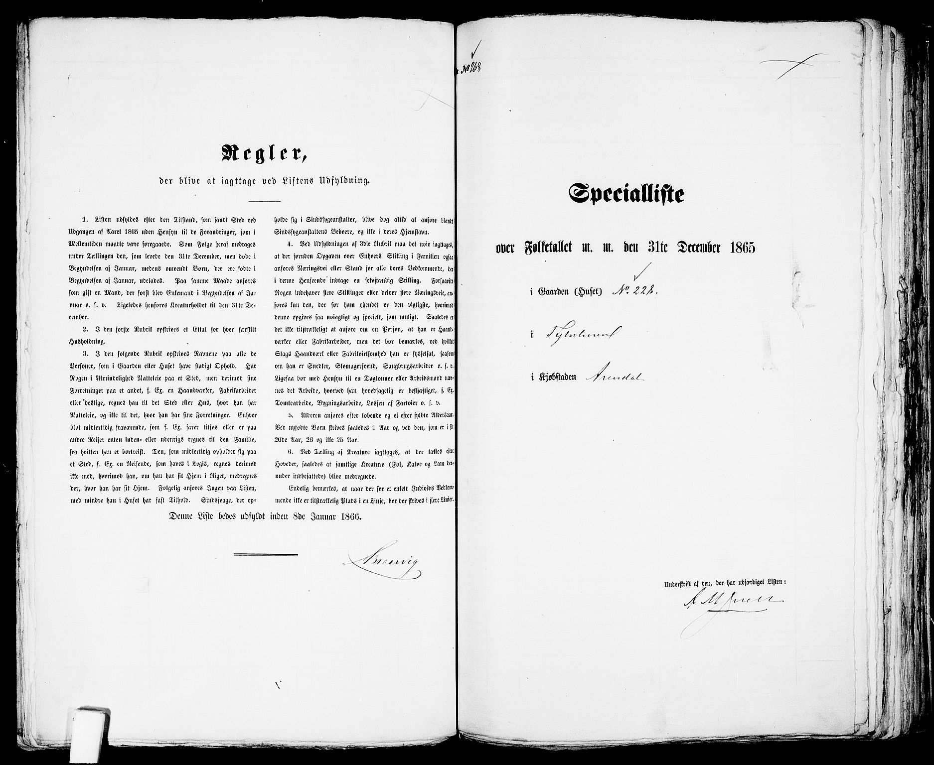 RA, Folketelling 1865 for 0903P Arendal prestegjeld, 1865, s. 543