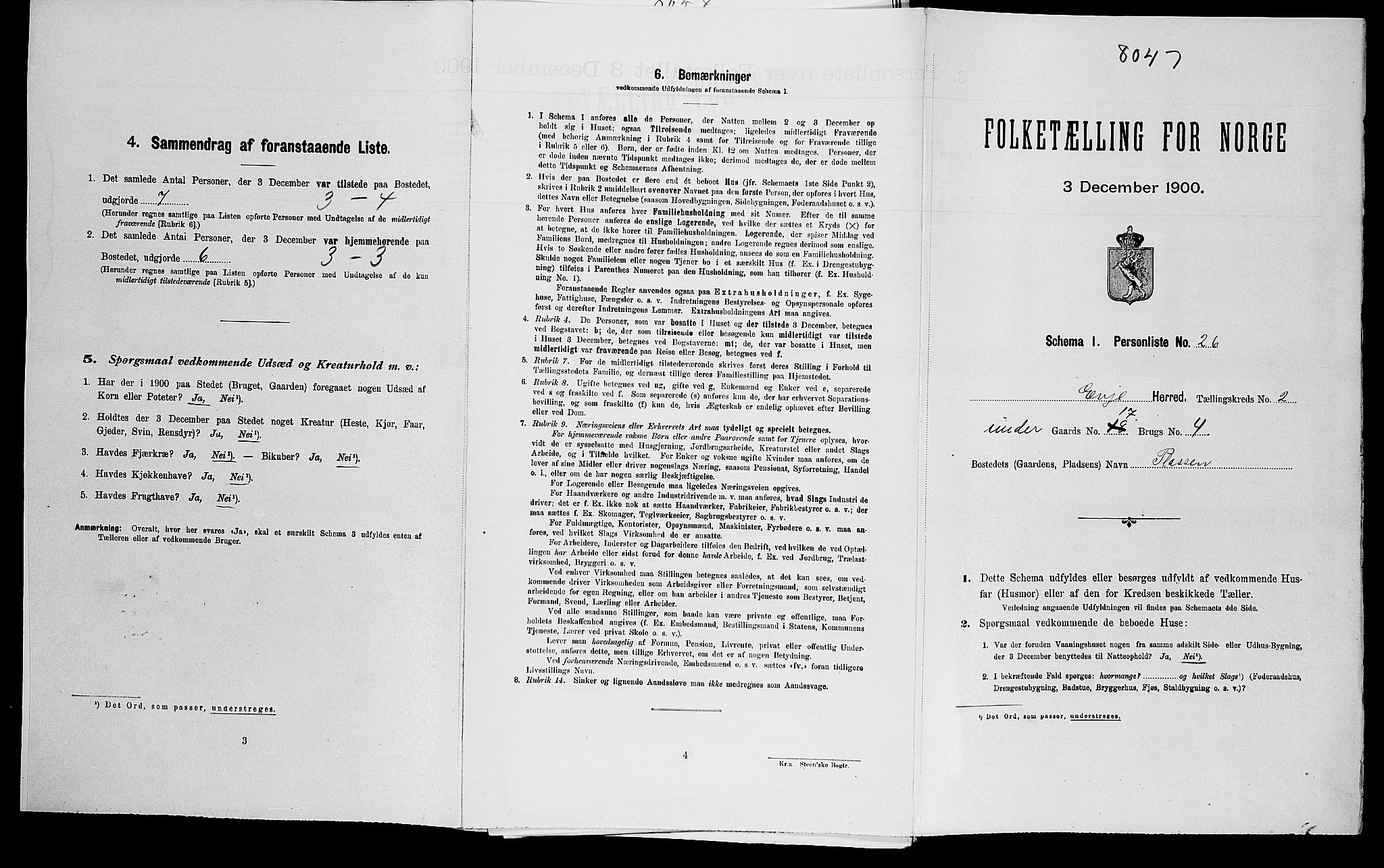 SAK, Folketelling 1900 for 0937 Evje herred, 1900, s. 143