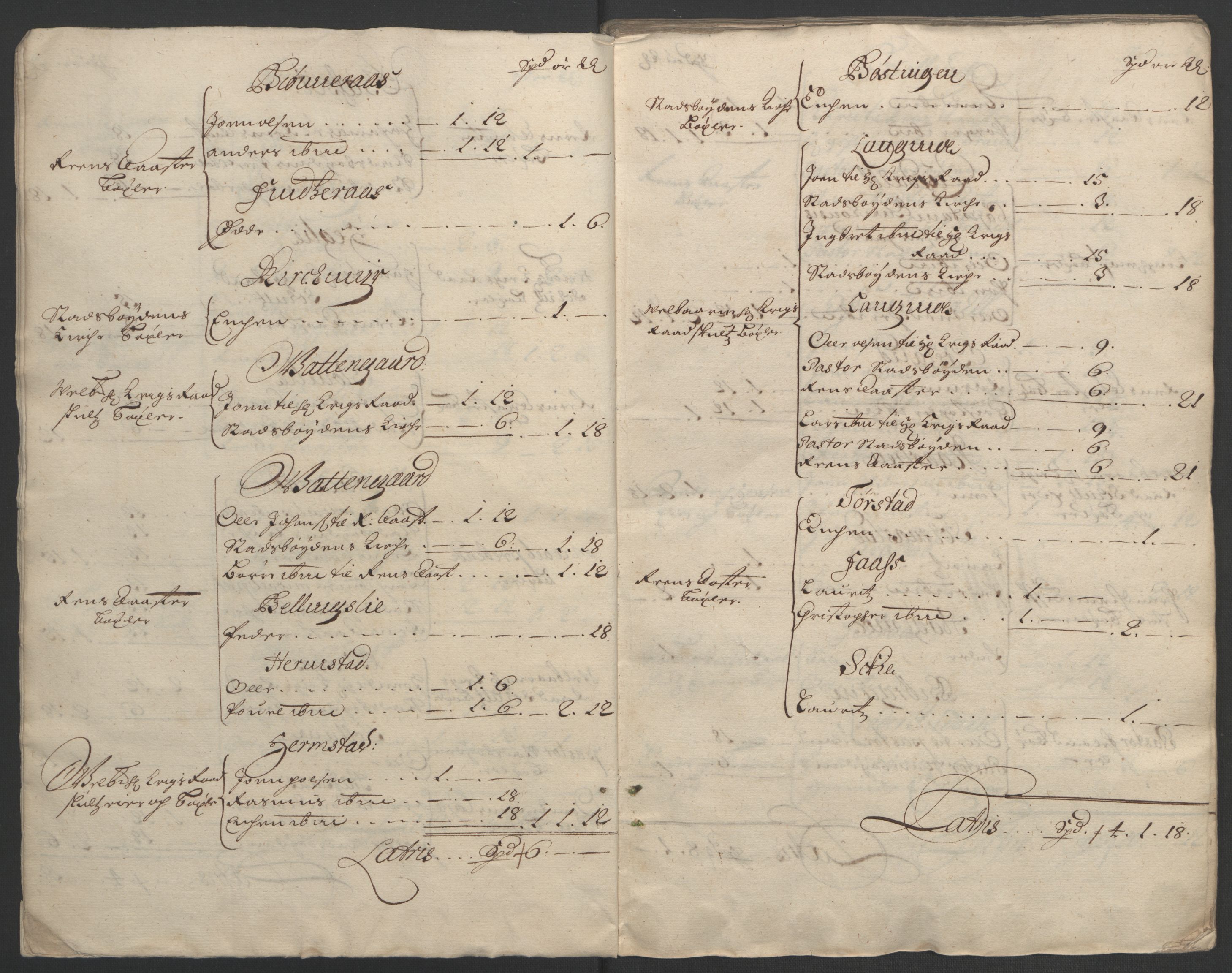 Rentekammeret inntil 1814, Reviderte regnskaper, Fogderegnskap, RA/EA-4092/R57/L3849: Fogderegnskap Fosen, 1692-1693, s. 388