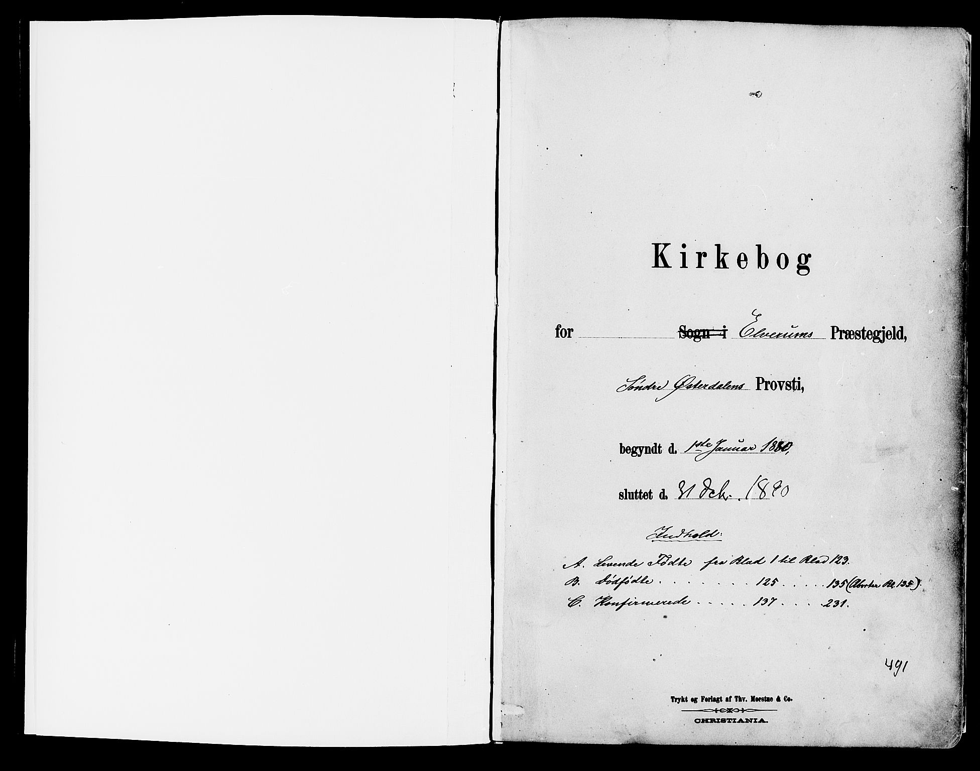 Elverum prestekontor, SAH/PREST-044/H/Ha/Haa/L0013: Ministerialbok nr. 13, 1880-1890