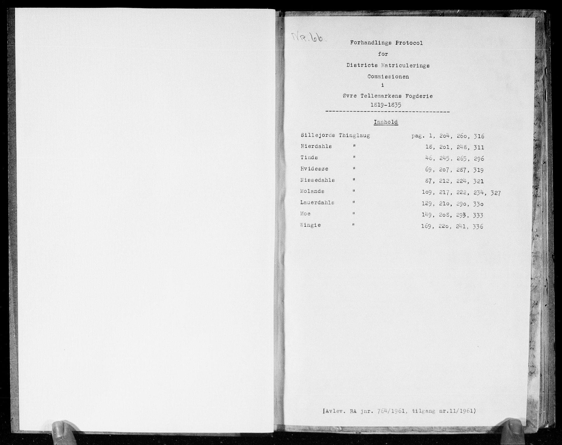 Hovedmatrikkelkommisjonen, RA/S-1529, 1819-1835