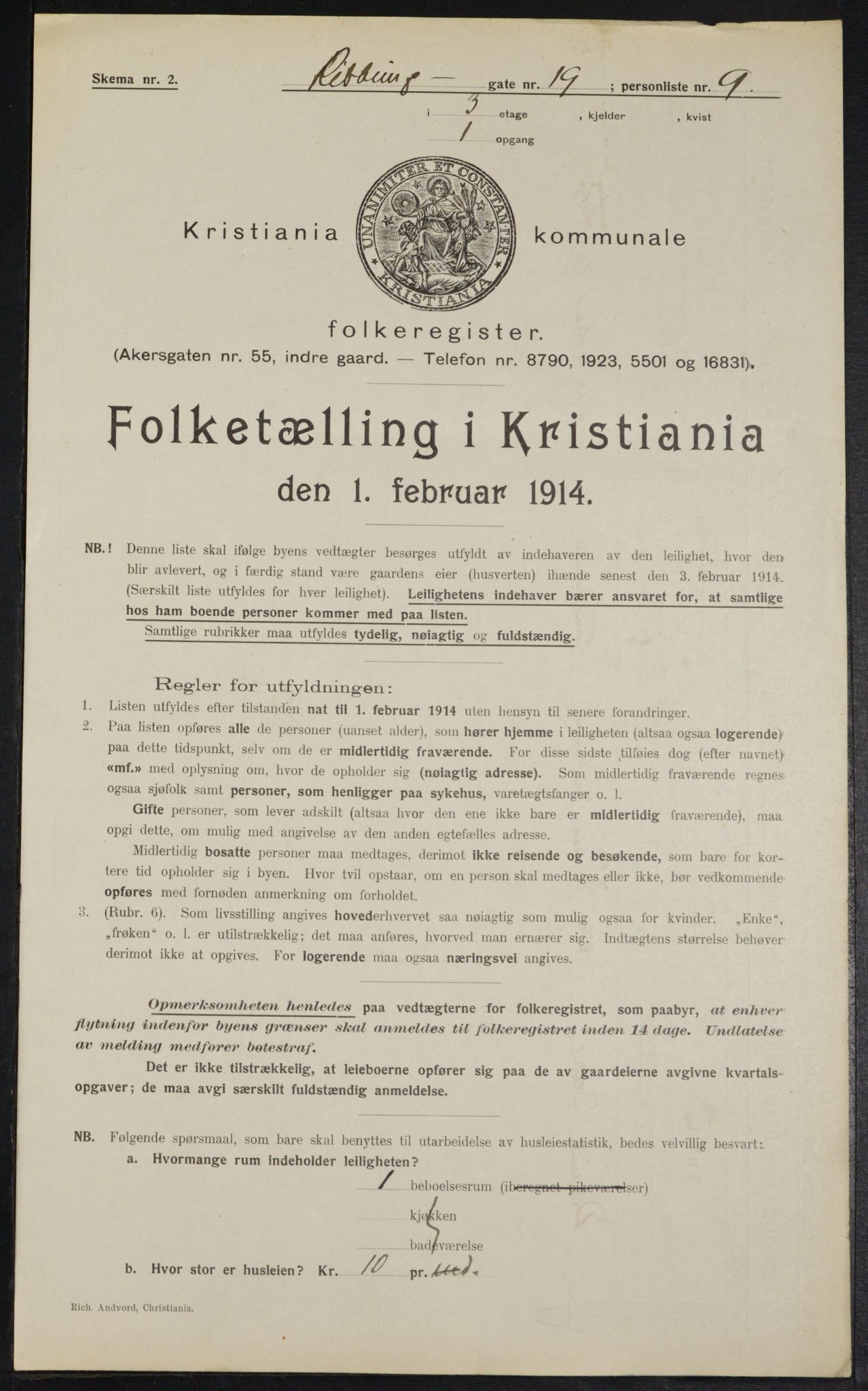 OBA, Kommunal folketelling 1.2.1914 for Kristiania, 1914, s. 82936