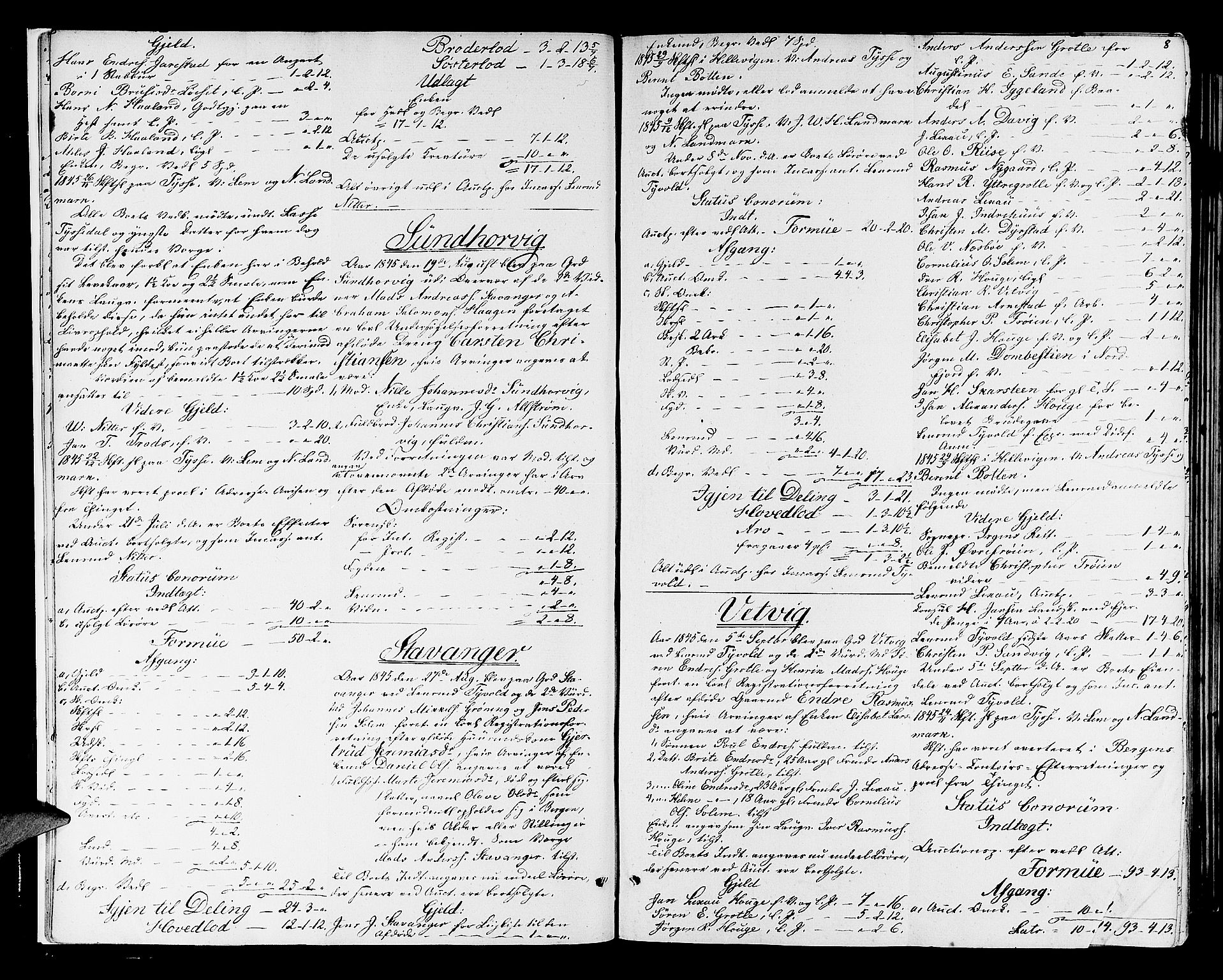 Sunnfjord tingrett, AV/SAB-A-3201/1/H/Ha/Had/L0020: Skifteprotokioll, 1845-1853, s. 7b-8a