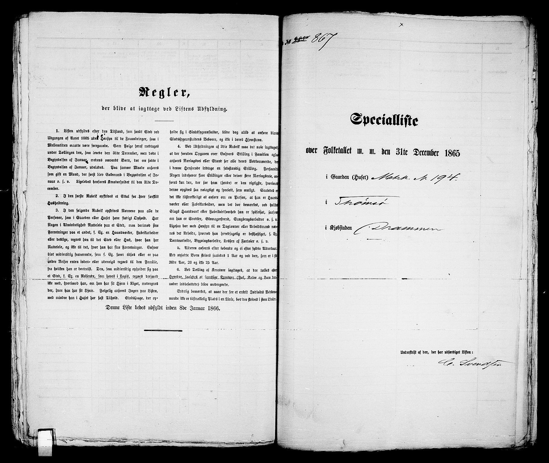 RA, Folketelling 1865 for 0602bP Strømsø prestegjeld i Drammen kjøpstad, 1865, s. 549
