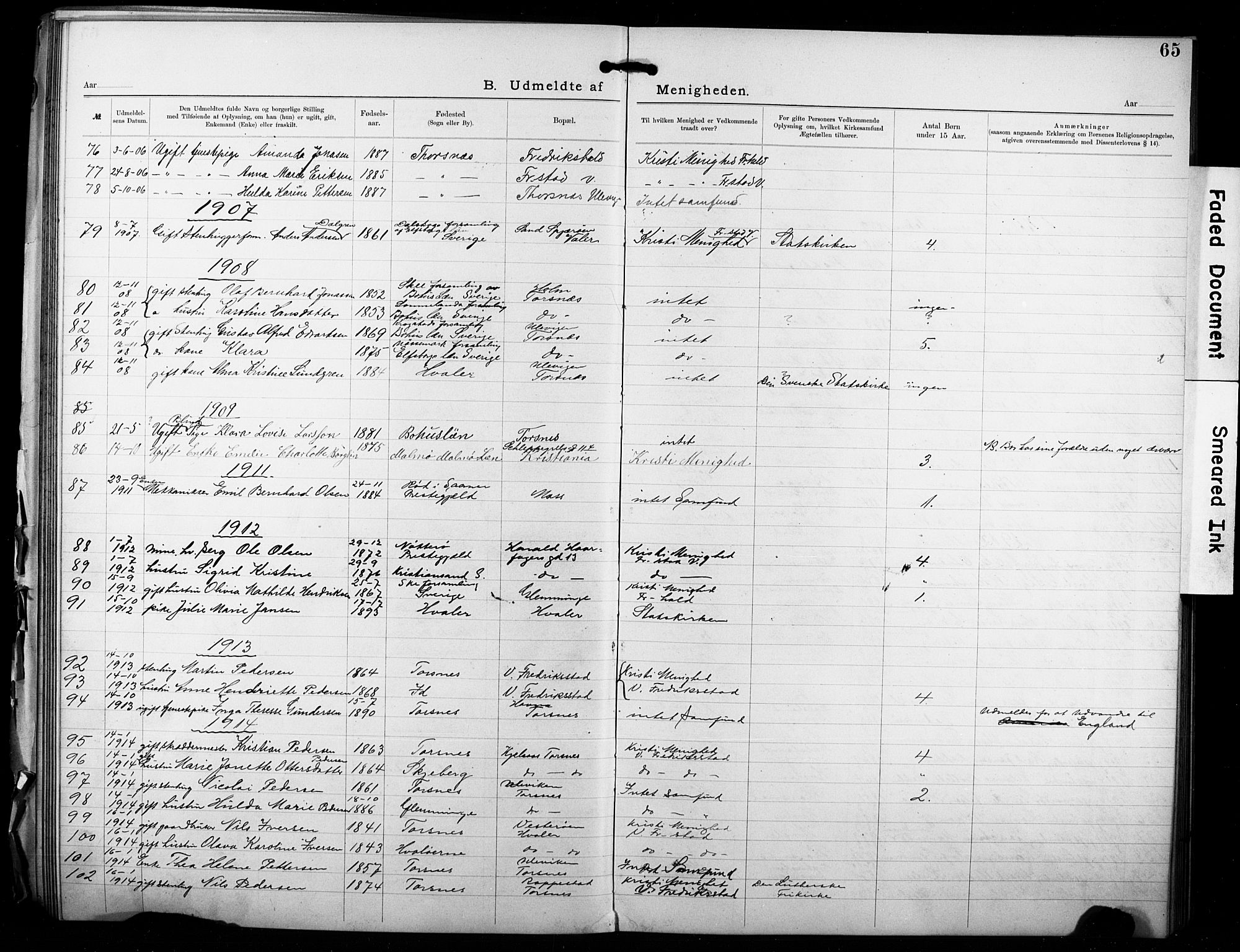 Kristi menighet Fredrikstad , AV/SAO-PAO-0231/A/L0001: Dissenterprotokoll nr. 1, 1893-1914, s. 65