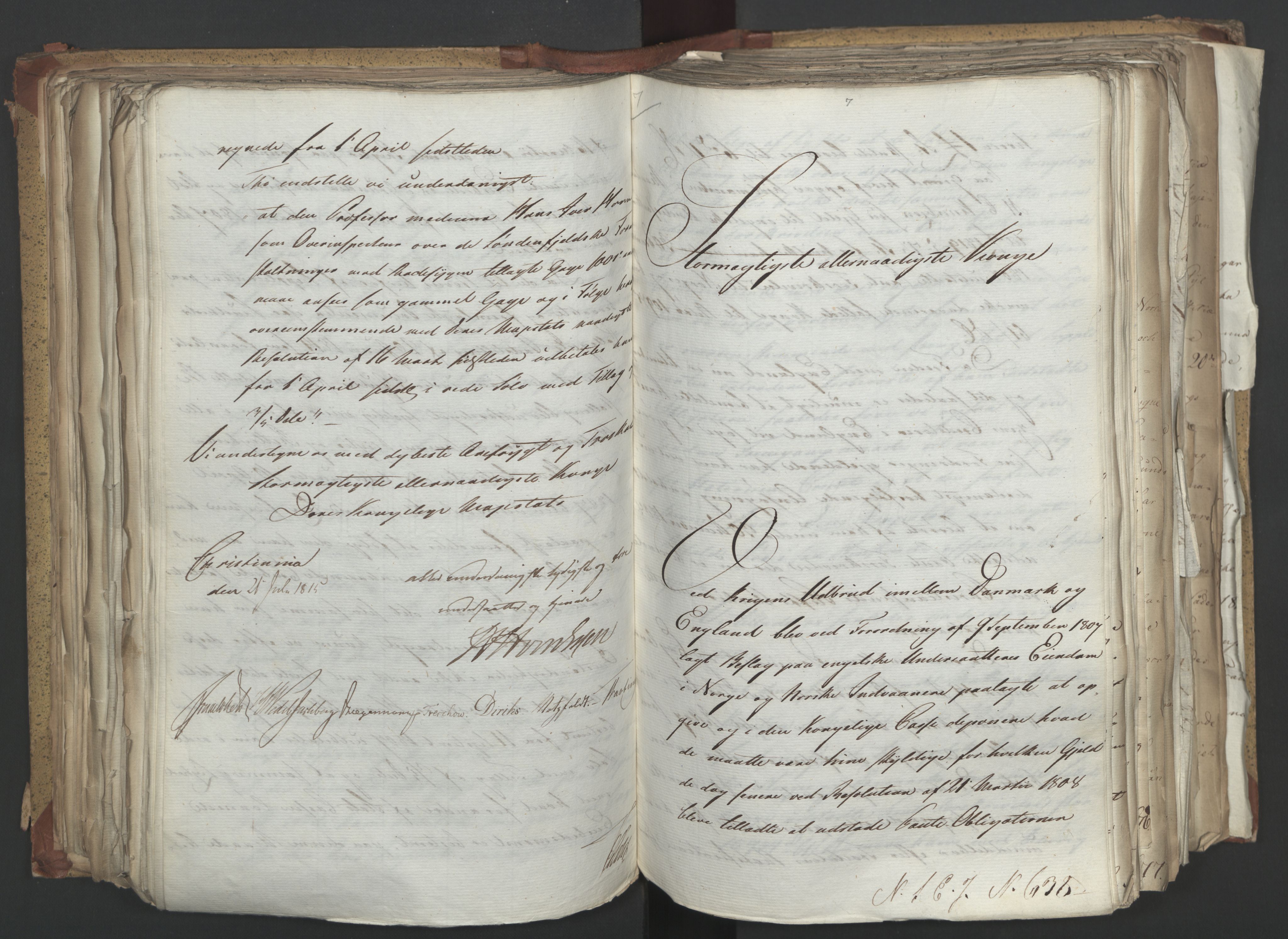 Statsrådsavdelingen i Stockholm, AV/RA-S-1003/D/Da/L0003: Regjeringsinnstillinger nr. 519-787, 1815, s. 248