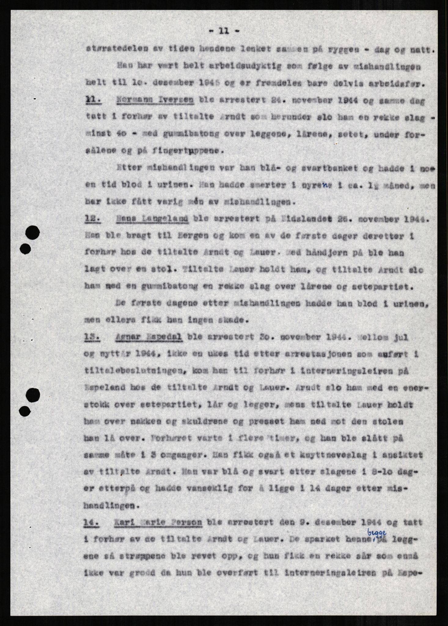 Forsvaret, Forsvarets overkommando II, AV/RA-RAFA-3915/D/Db/L0001: CI Questionaires. Tyske okkupasjonsstyrker i Norge. Tyskere., 1945-1946, s. 320