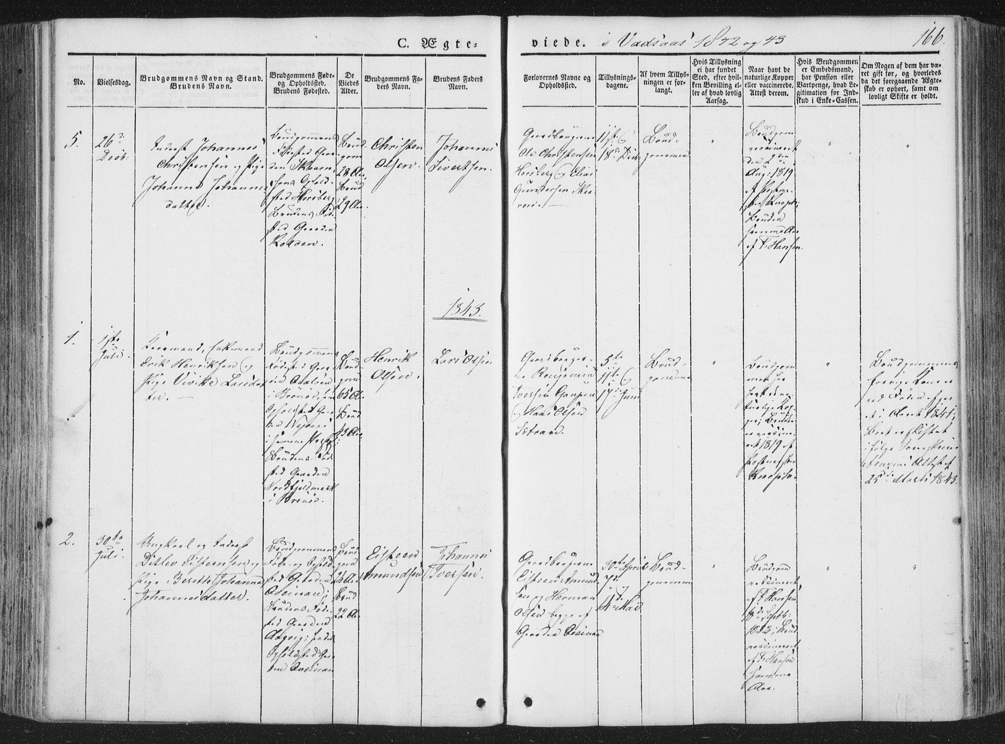 Ministerialprotokoller, klokkerbøker og fødselsregistre - Nordland, AV/SAT-A-1459/810/L0144: Ministerialbok nr. 810A07 /1, 1841-1862, s. 166