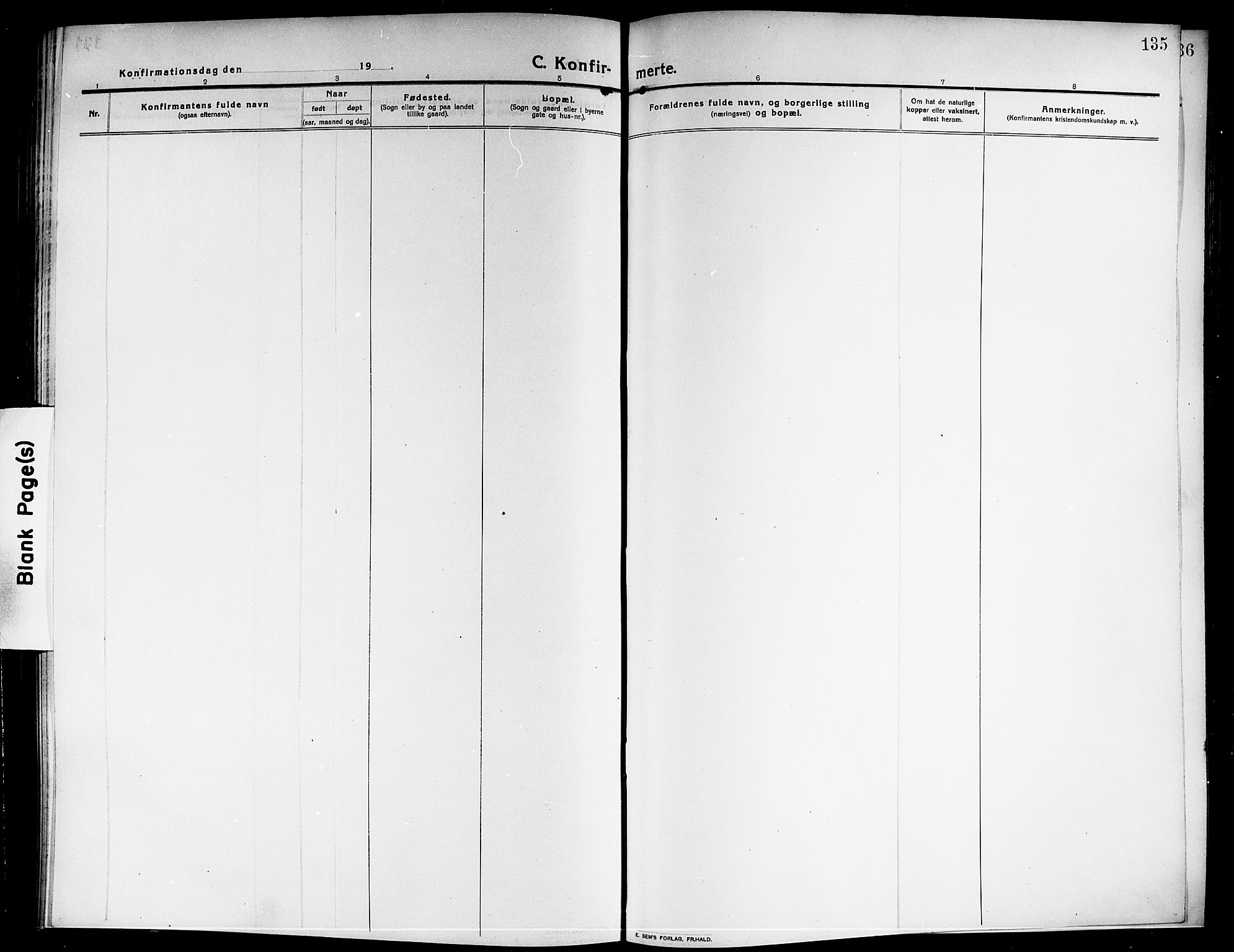 Rjukan kirkebøker, SAKO/A-294/G/Ga/L0002: Klokkerbok nr. 2, 1913-1920, s. 135