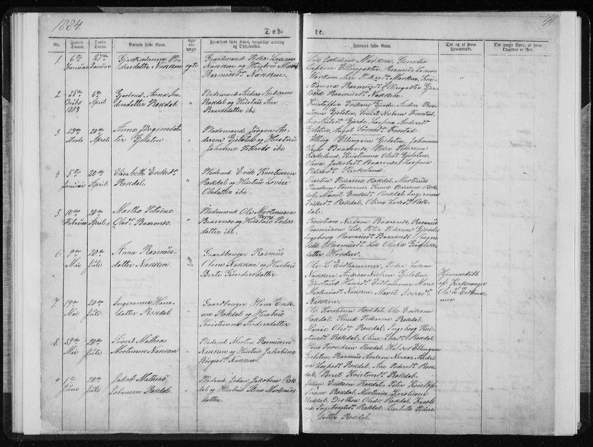 Ministerialprotokoller, klokkerbøker og fødselsregistre - Møre og Romsdal, SAT/A-1454/540/L0541: Klokkerbok nr. 540C01, 1867-1920, s. 46