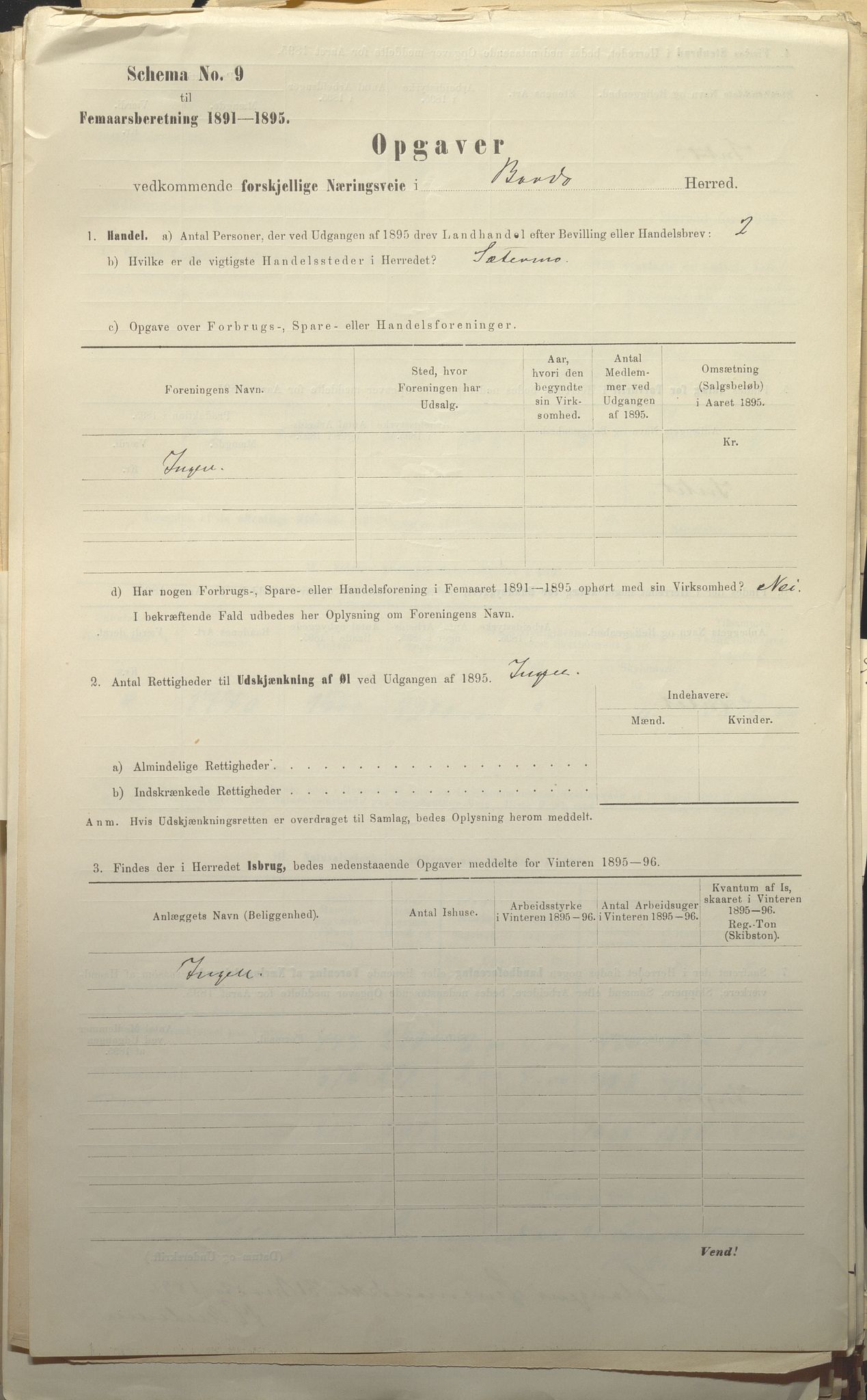 Fylkesmannen i Troms, AV/SATØ-S-0001/A7.25.1/L2072: Femårsberetninger, 1891-1900, s. 61