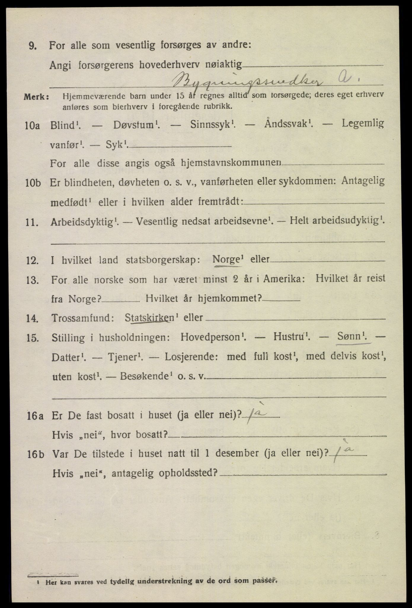 SAK, Folketelling 1920 for 1032 Lyngdal herred, 1920, s. 1732
