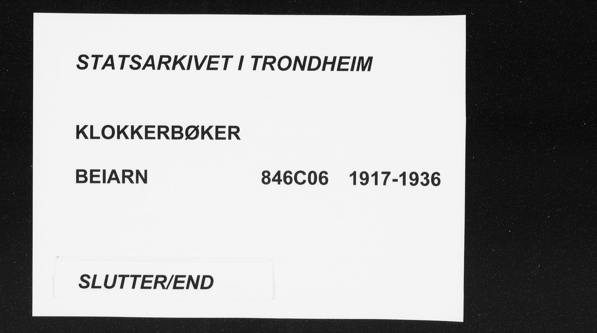 Ministerialprotokoller, klokkerbøker og fødselsregistre - Nordland, AV/SAT-A-1459/846/L0656: Klokkerbok nr. 846C06, 1917-1936